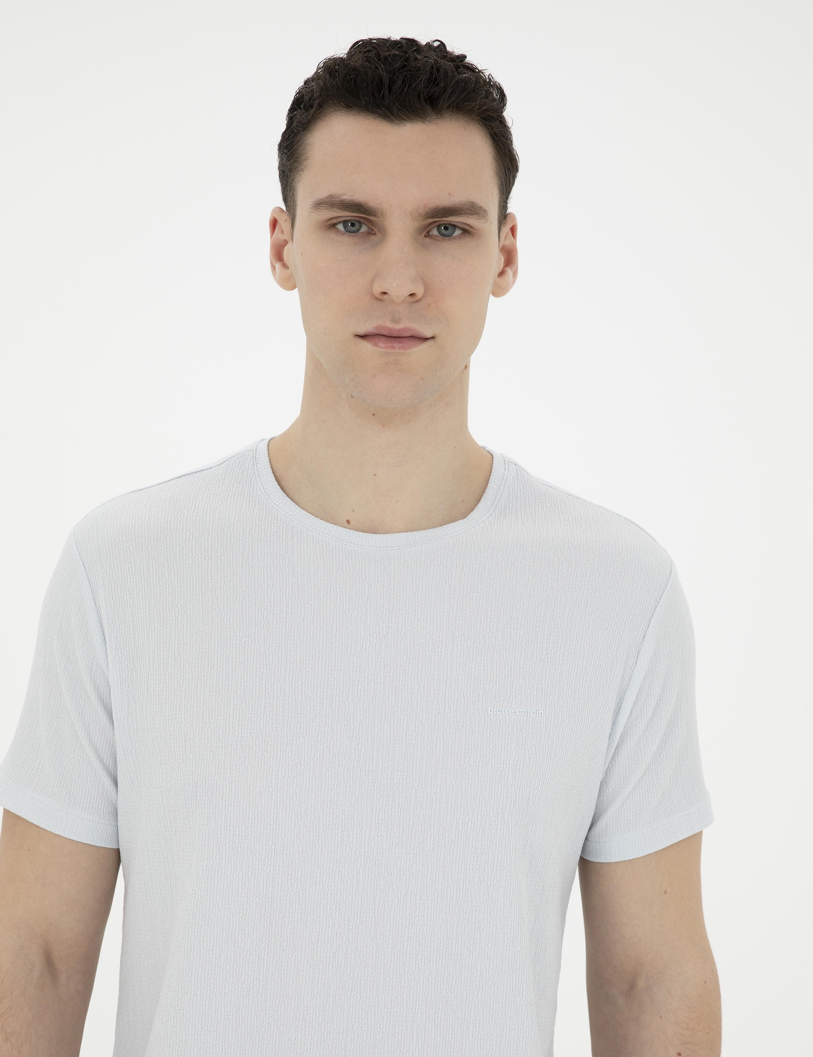 Açık Mavi Slim Fit Tişört