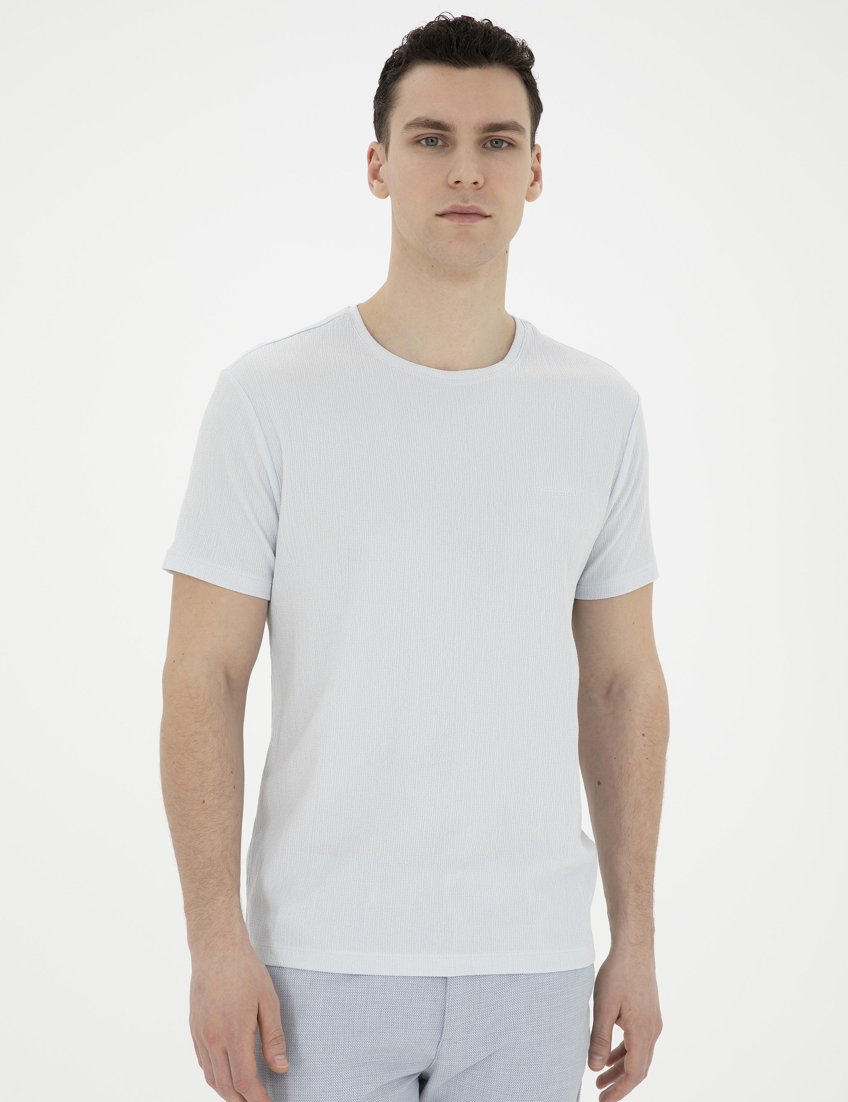 Açık Mavi Slim Fit Tişört