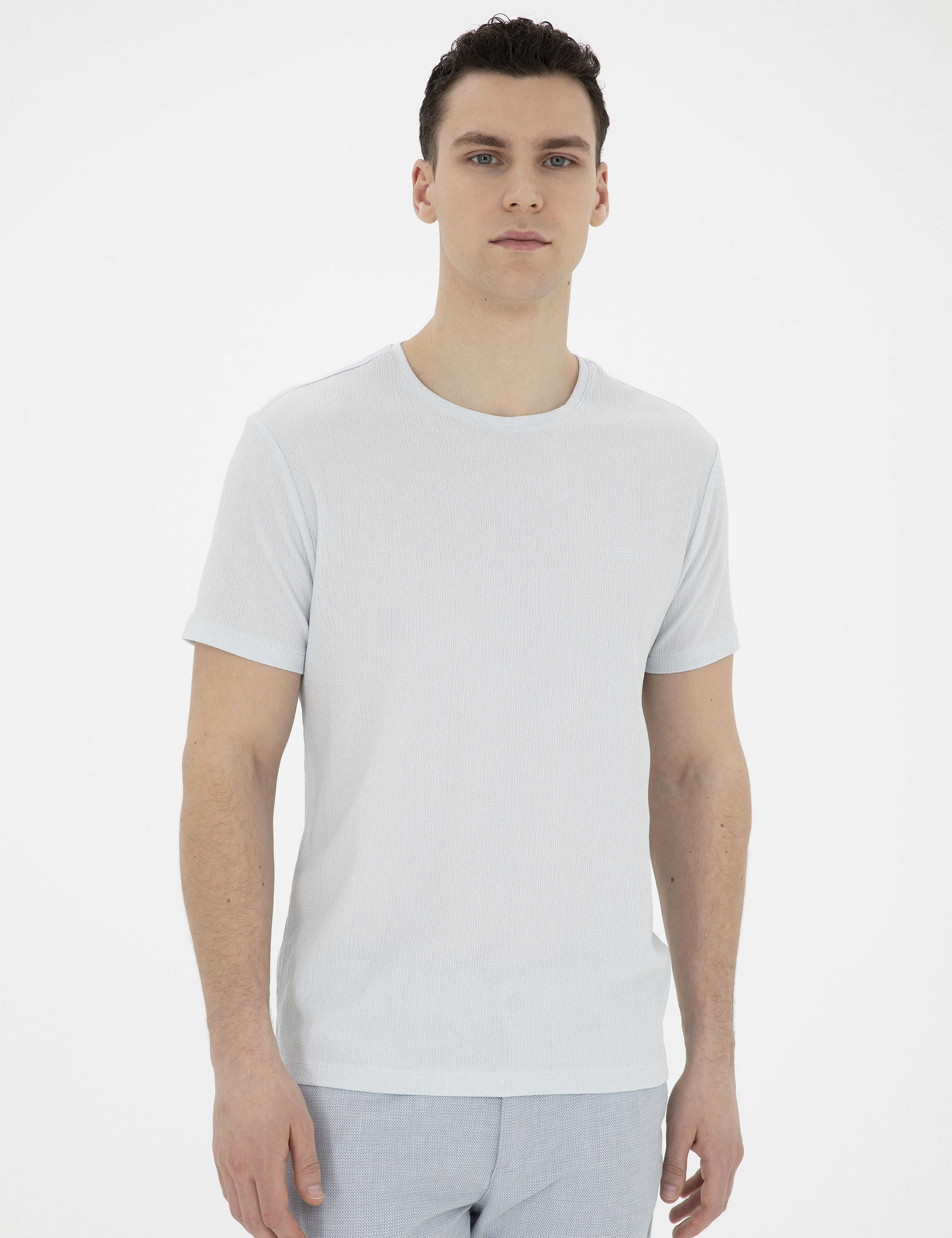 Açık Mavi Slim Fit Tişört
