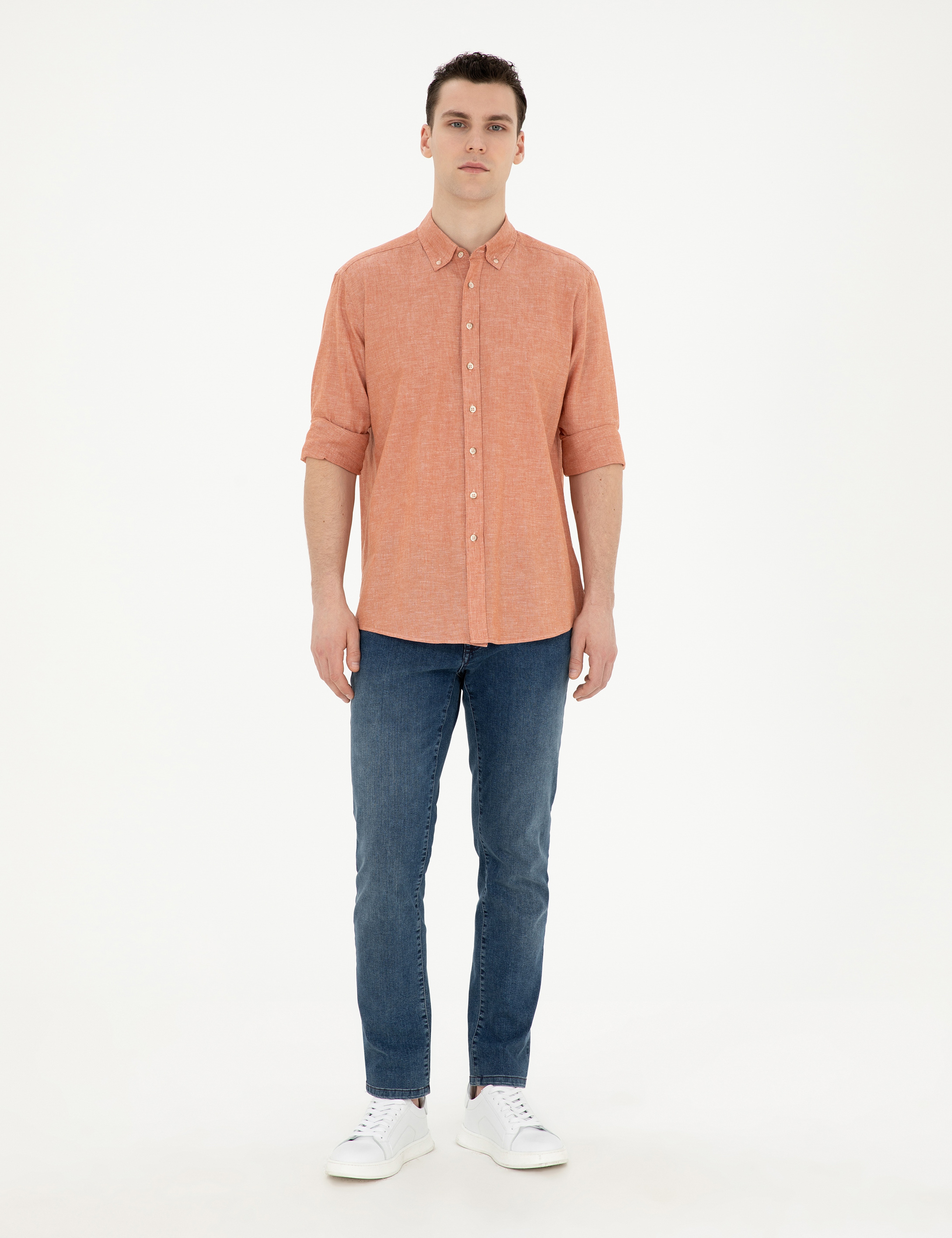 Tarçın Regular Fit Uzun Kollu Gömlek - Image 4