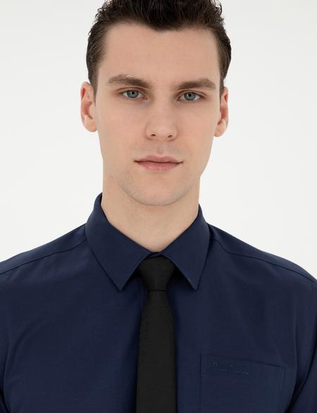 Lacivert Regular Fit Uzun Kollu Klasik Gömlek - 50223108032