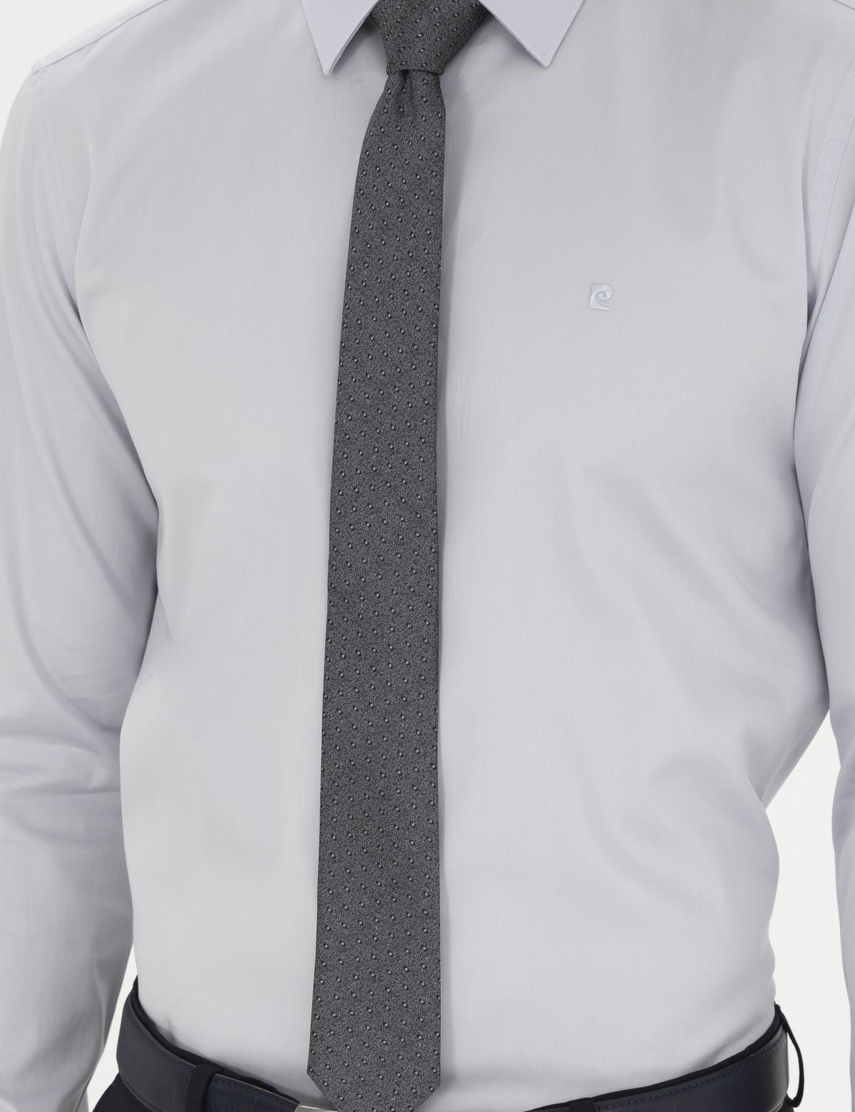 Gri Slim Fit Uzun Kollu Basic Gömlek - 50286102052