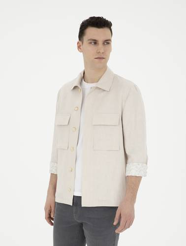 Bej Regular Fit Ceket