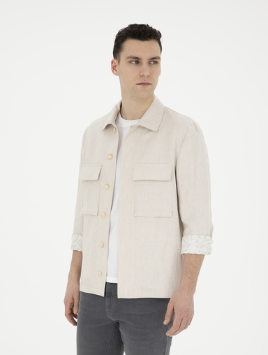 Bej Regular Fit Ceket