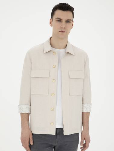 Bej Regular Fit Ceket