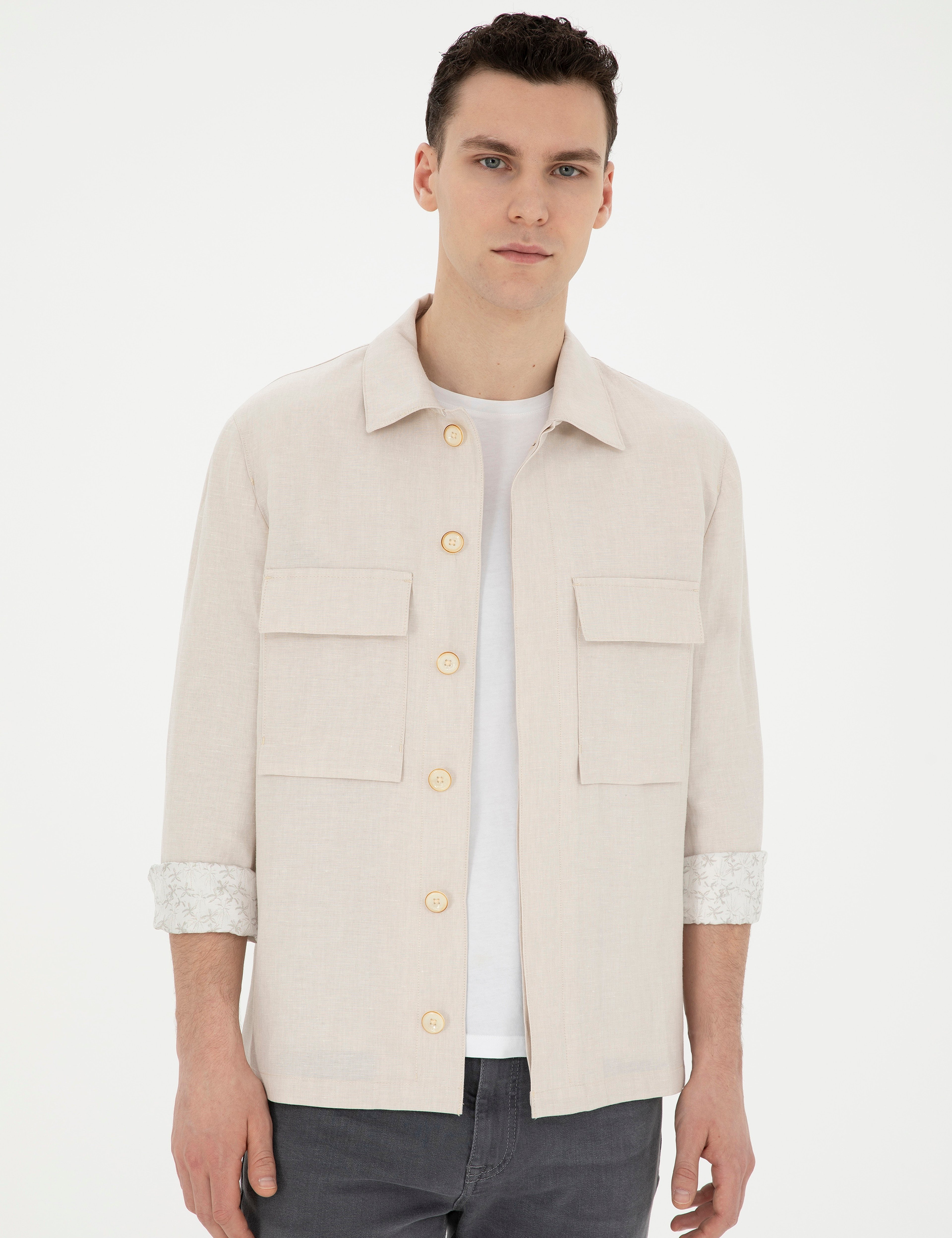 Bej Regular Fit Ceket