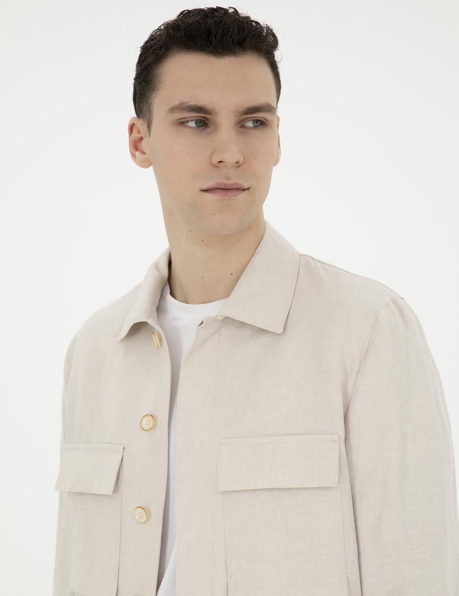 Bej Regular Fit Ceket