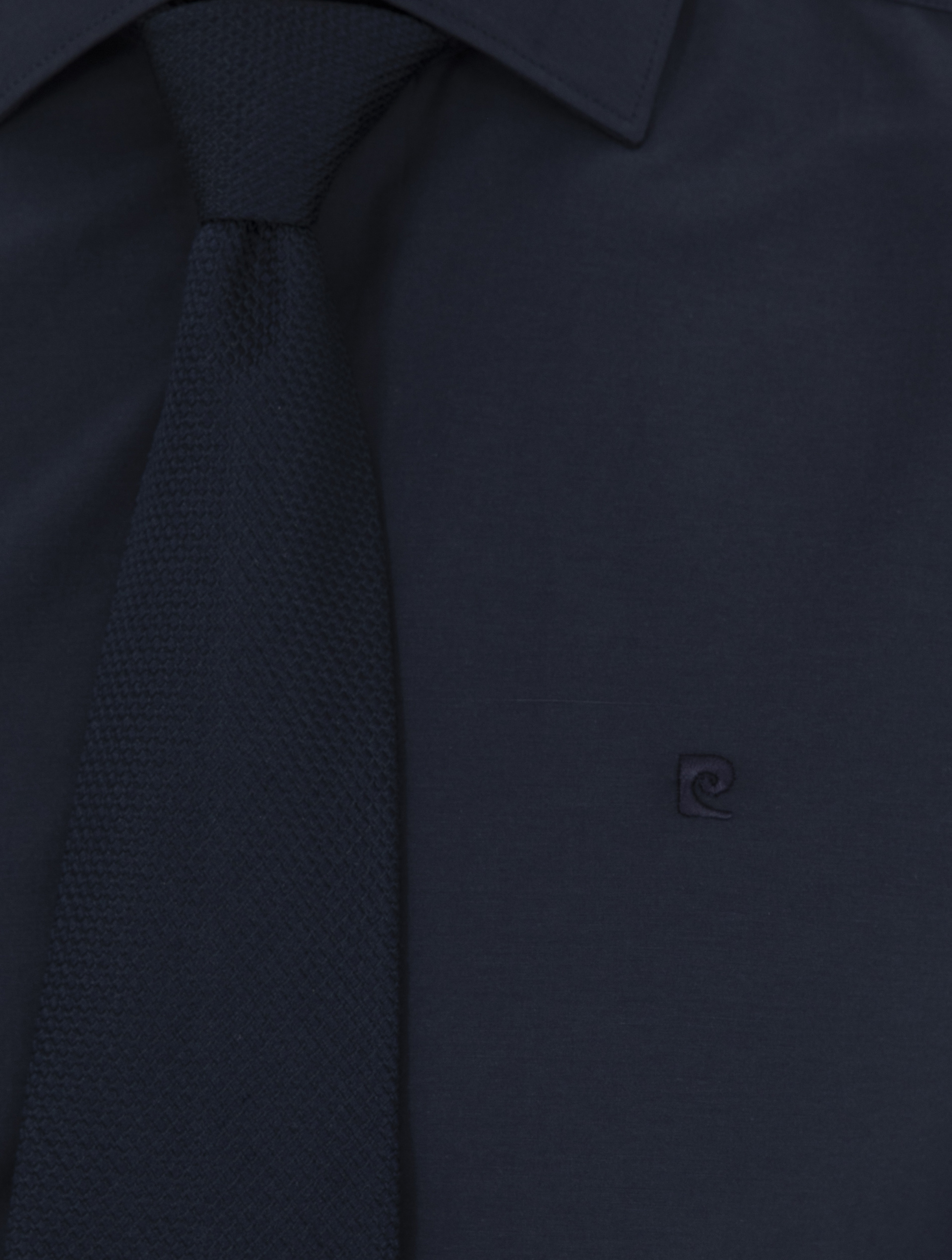 Lacivert Slim Fit Uzun Kollu Basic Gömlek - Image 7