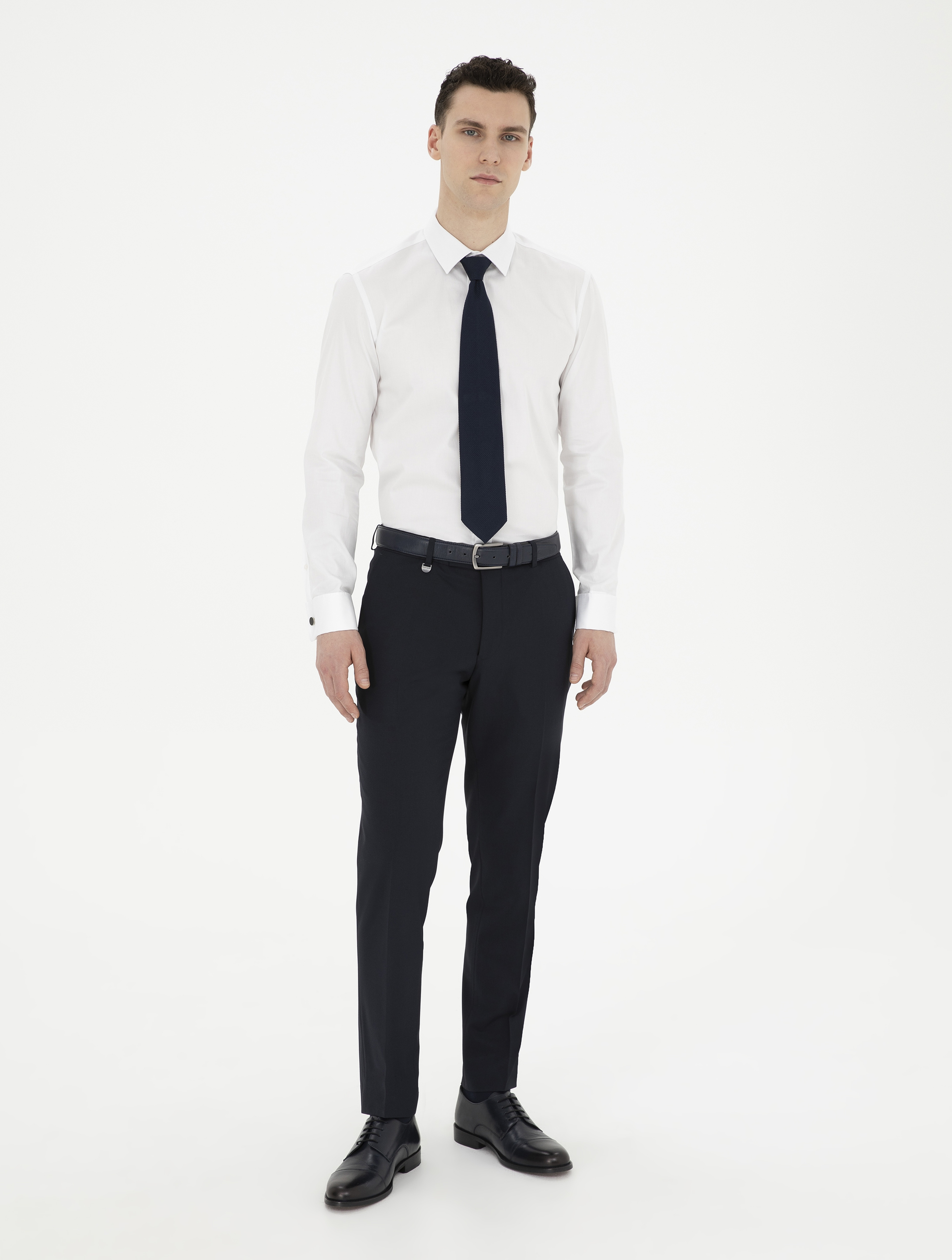 Lacivert Slim Fit Kumaş Pantolon - Image 3