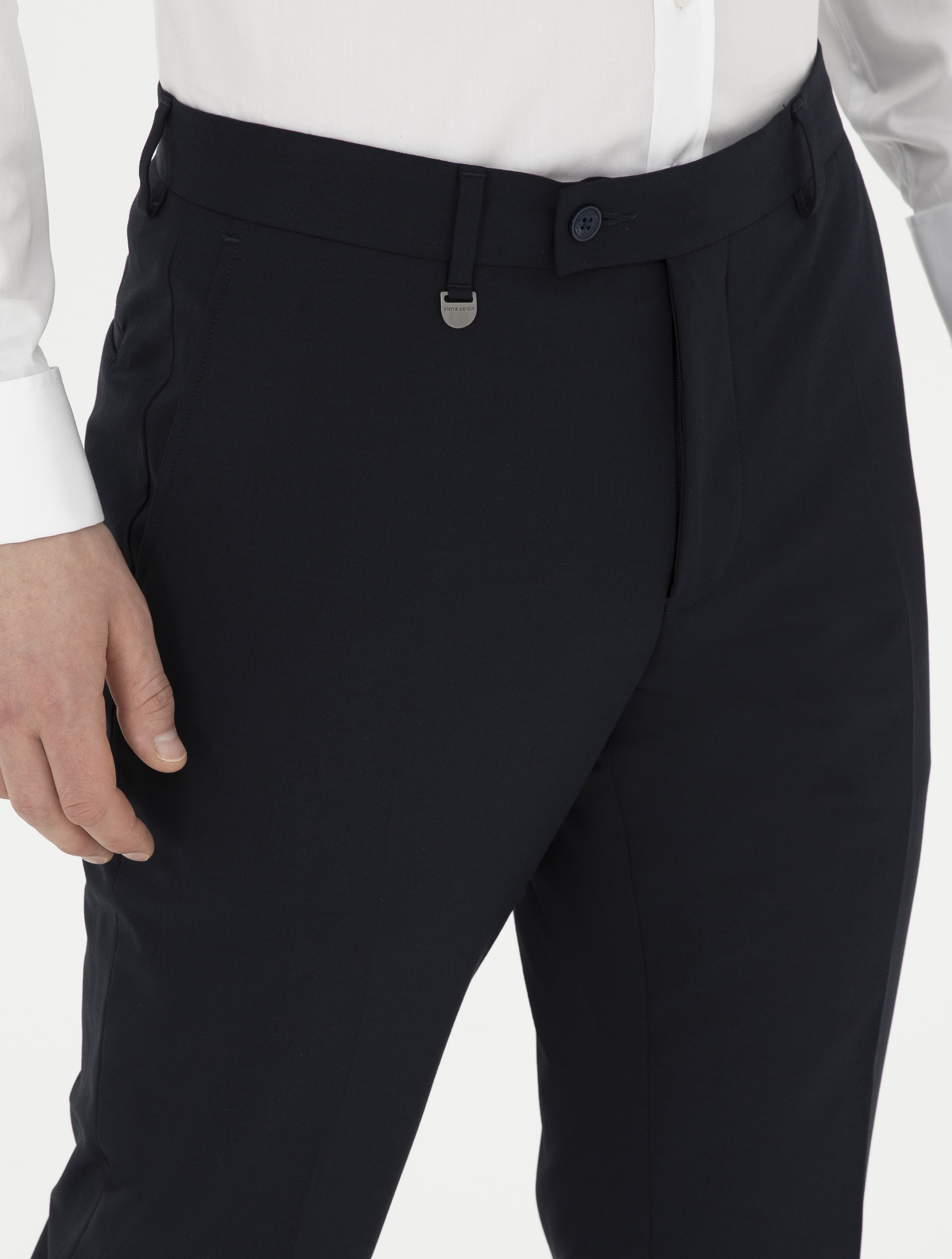 Lacivert Slim Fit Kumaş Pantolon - Image 5