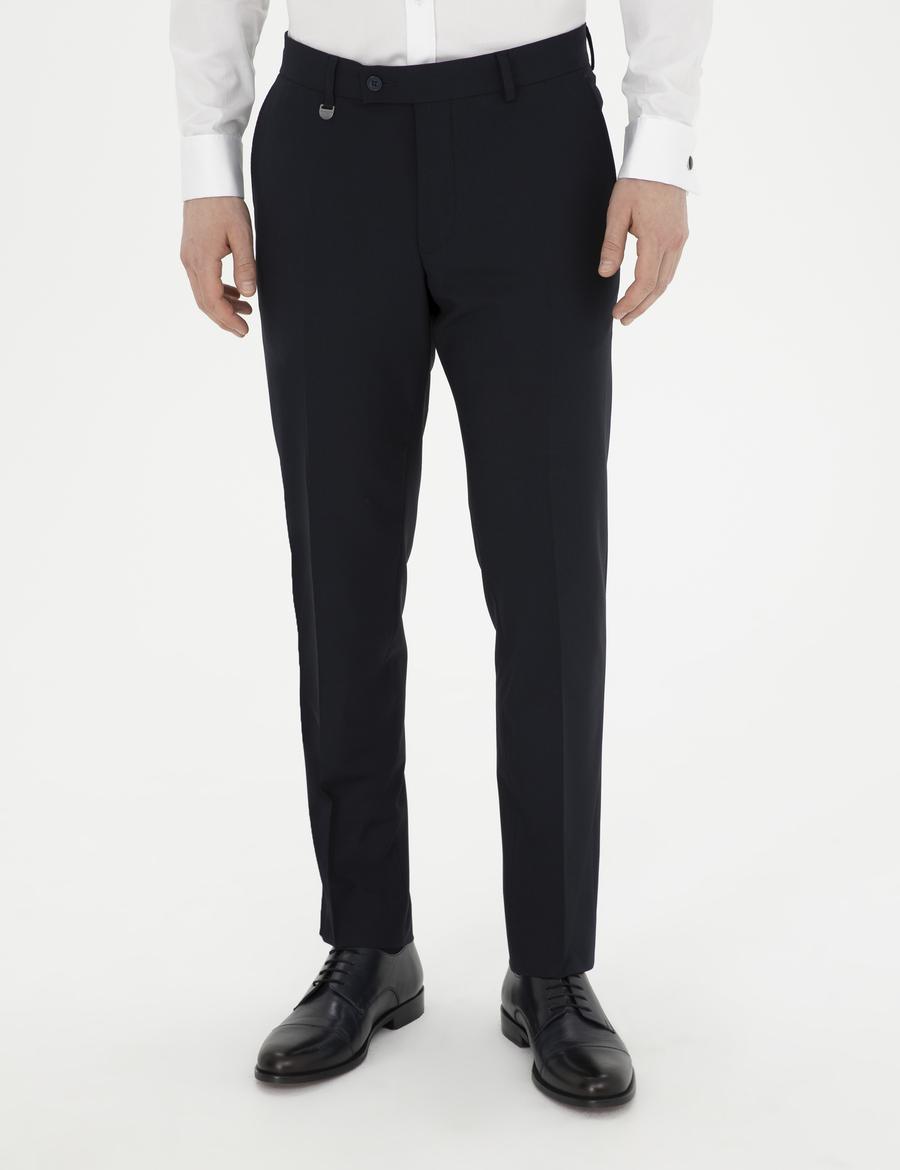 Lacivert Slim Fit Kumaş Pantolon