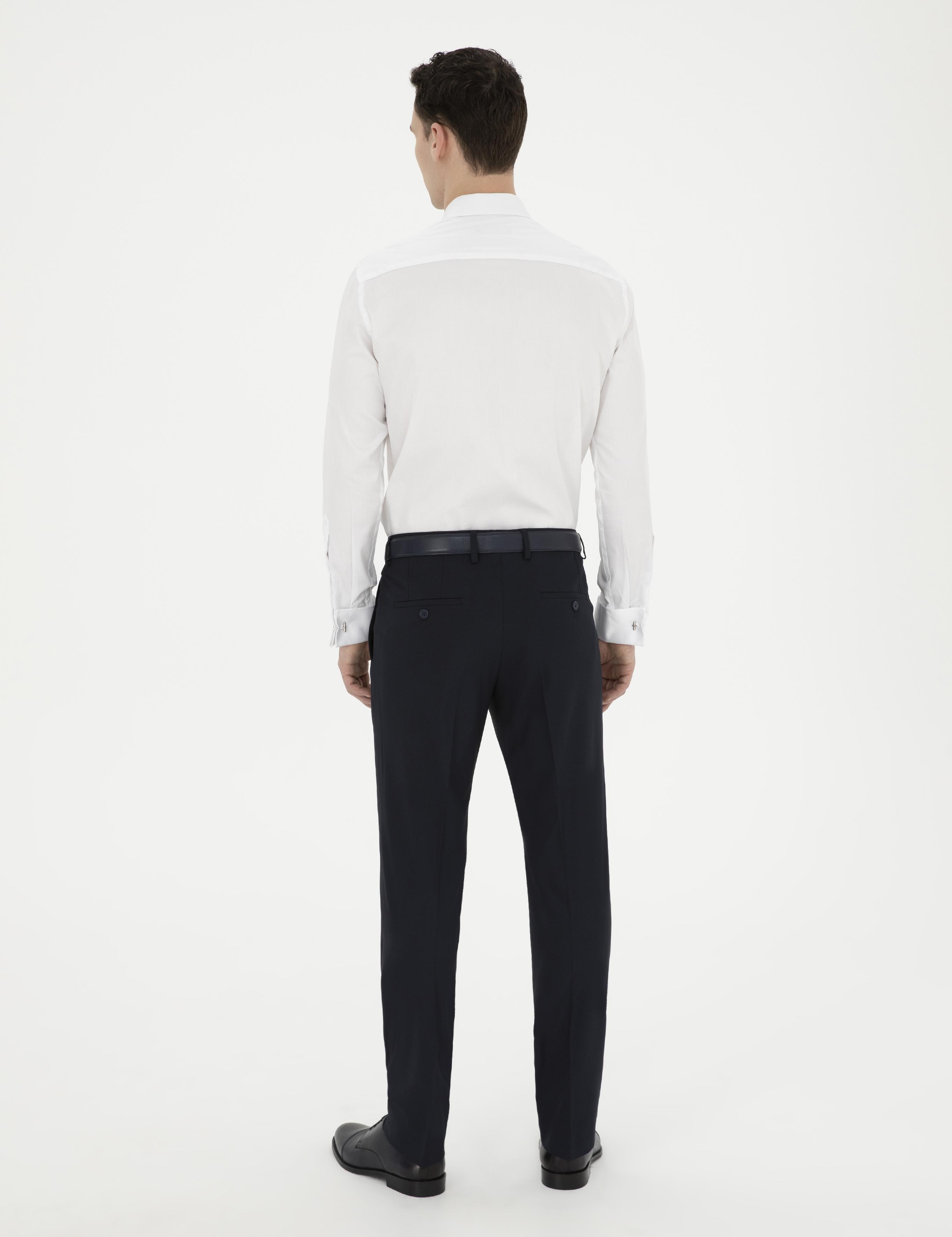 Lacivert Slim Fit Kumaş Pantolon