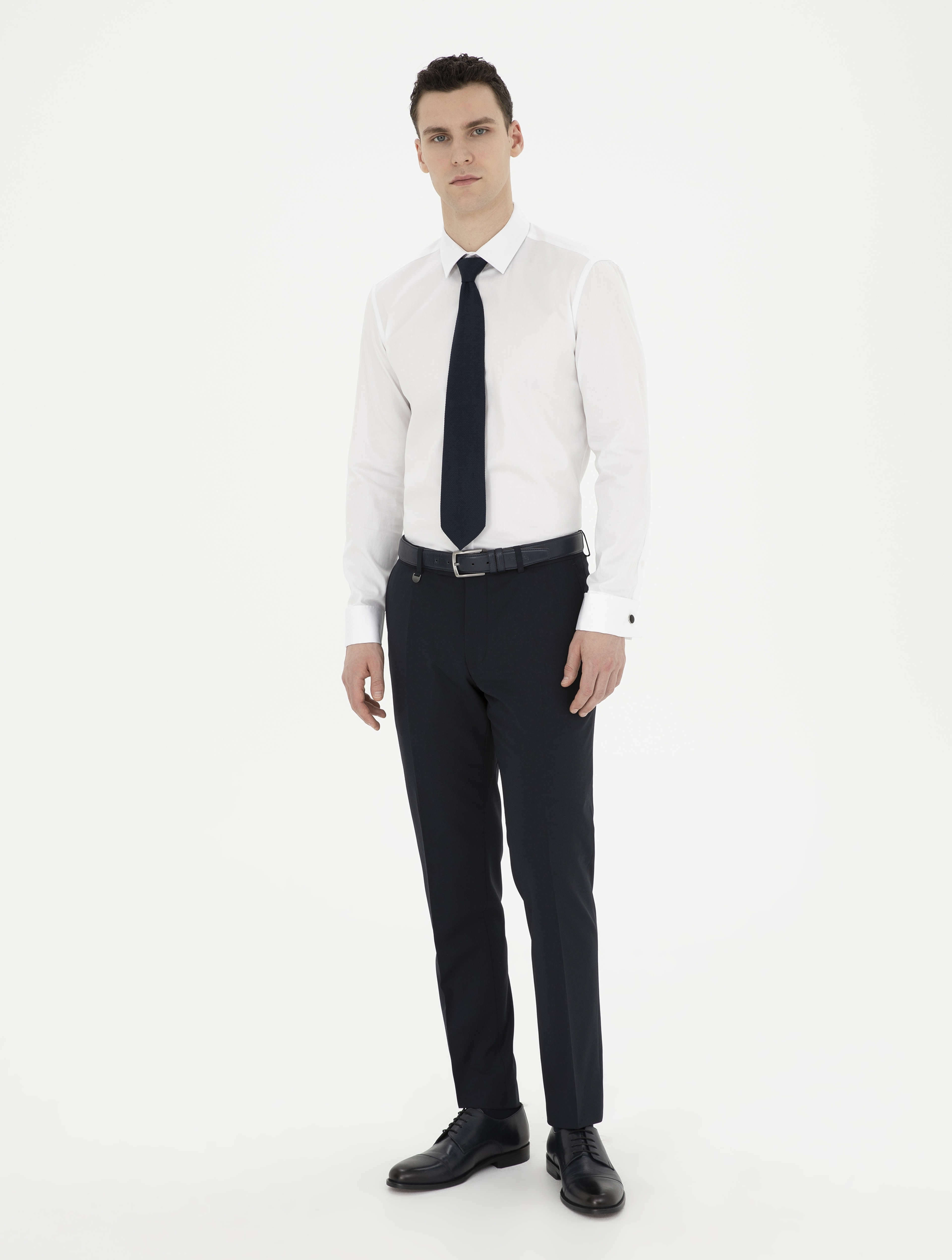 Lacivert Slim Fit Kumaş Pantolon - Image 1