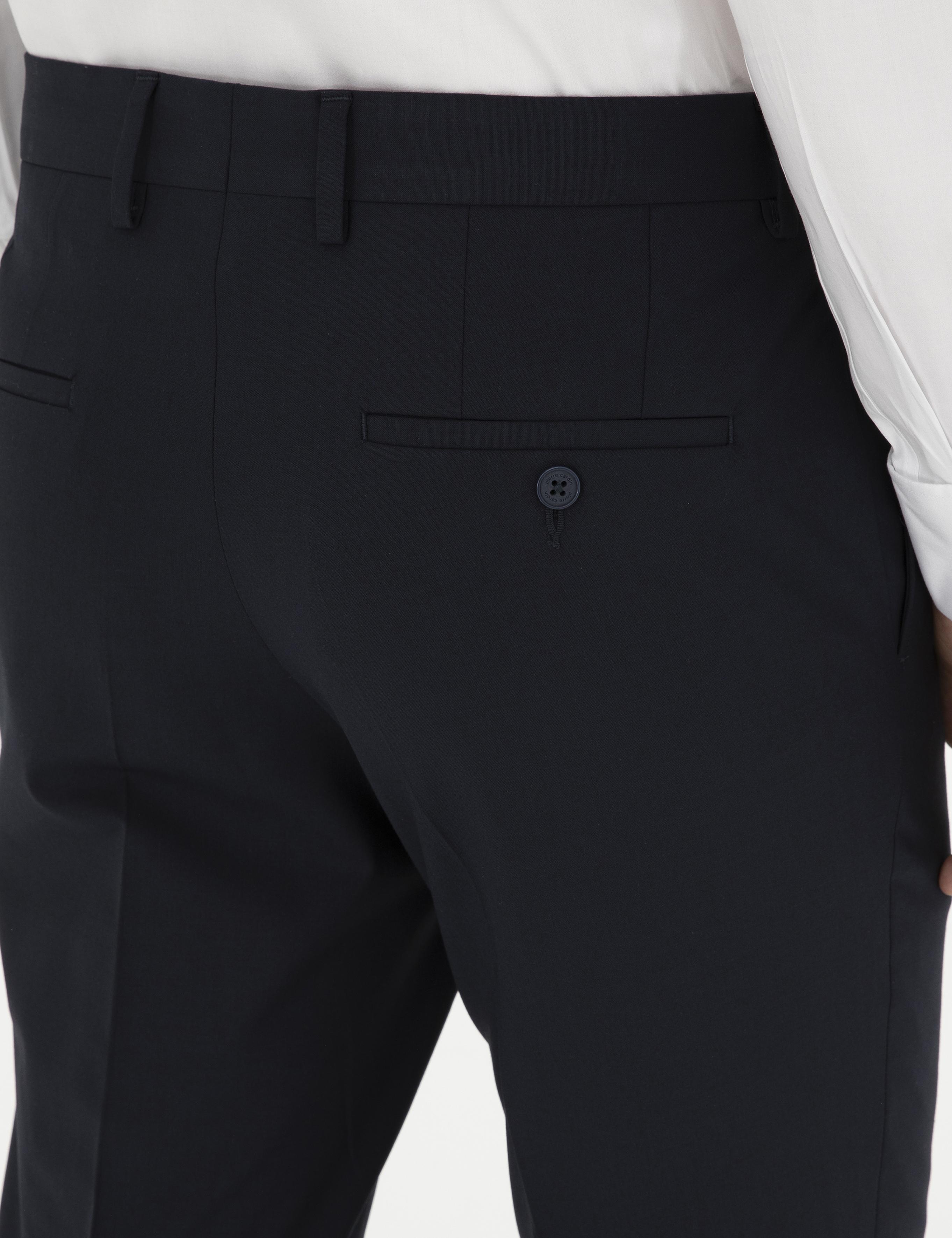 Lacivert Slim Fit Kumaş Pantolon