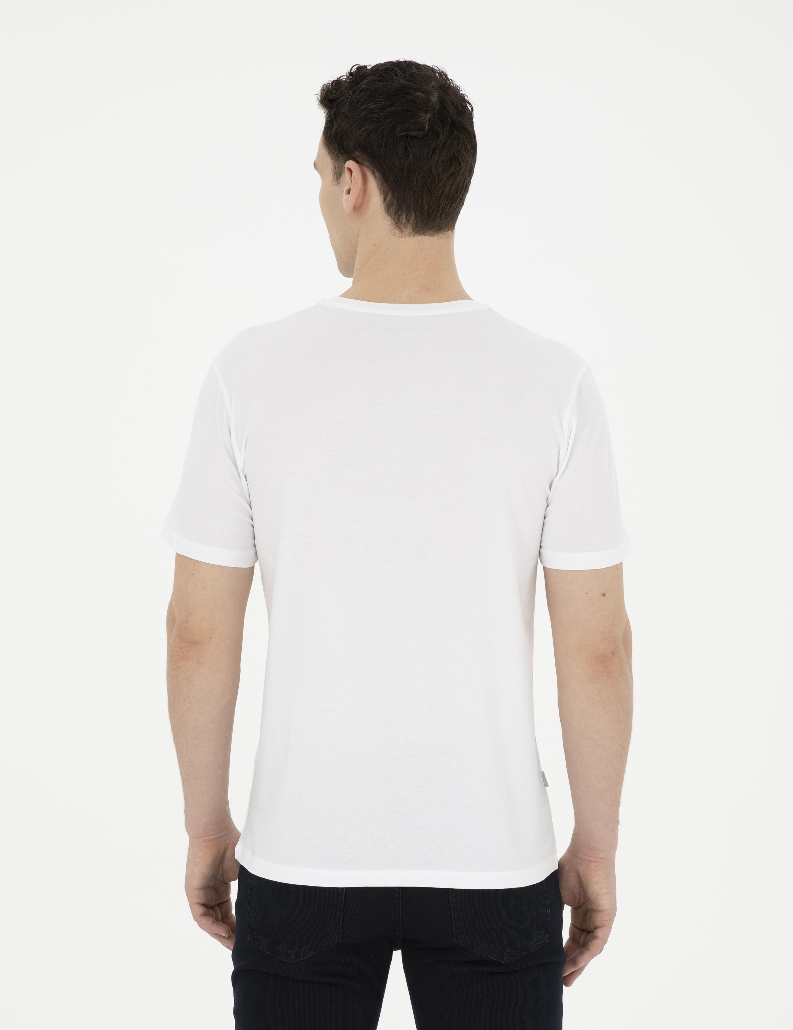 Beyaz Slim Fit Basic Tişört