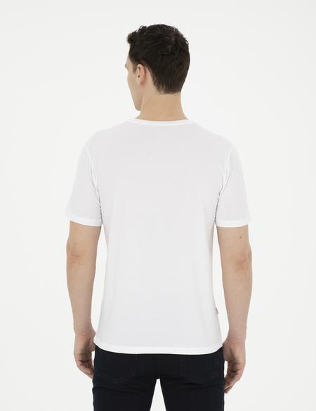 Beyaz Slim Fit Basic Tişört - 50280751001