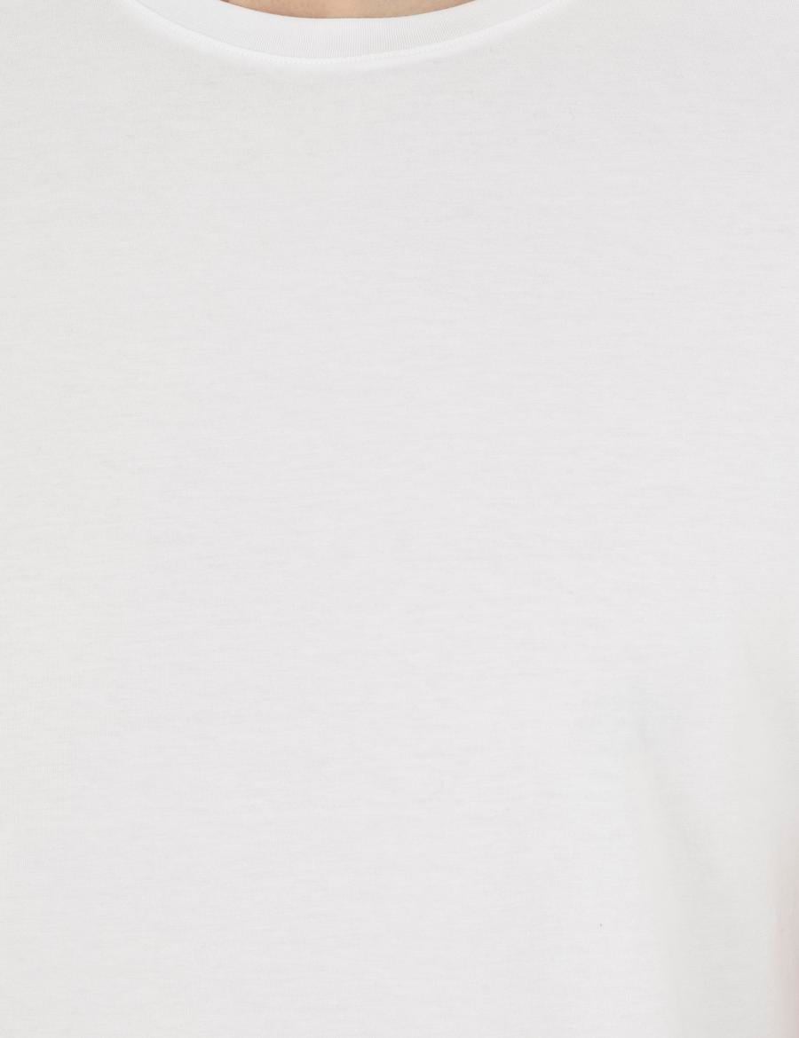 Beyaz Slim Fit Basic Tişört