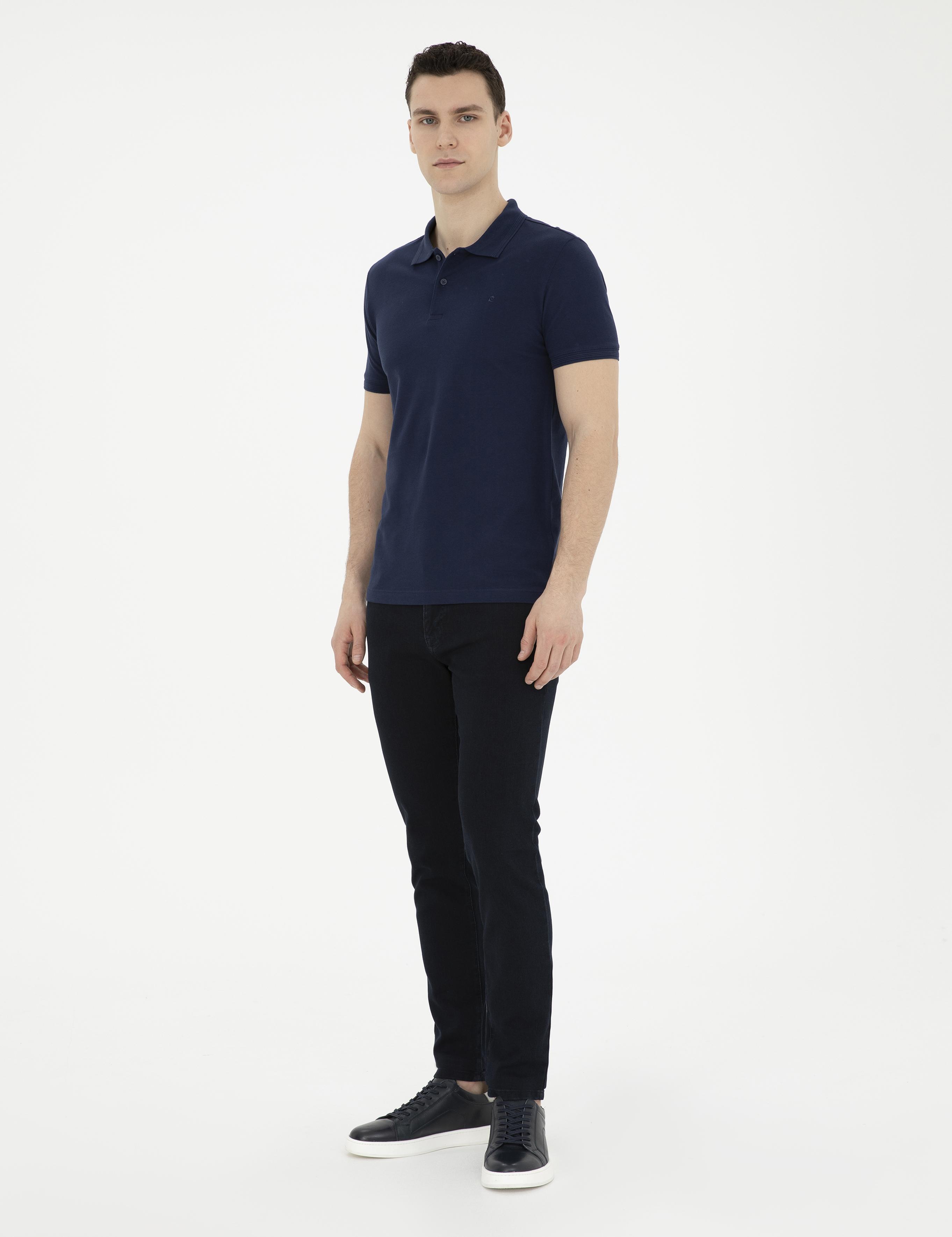 Koyu Lacivert Slim Fit Jean Pantolon
