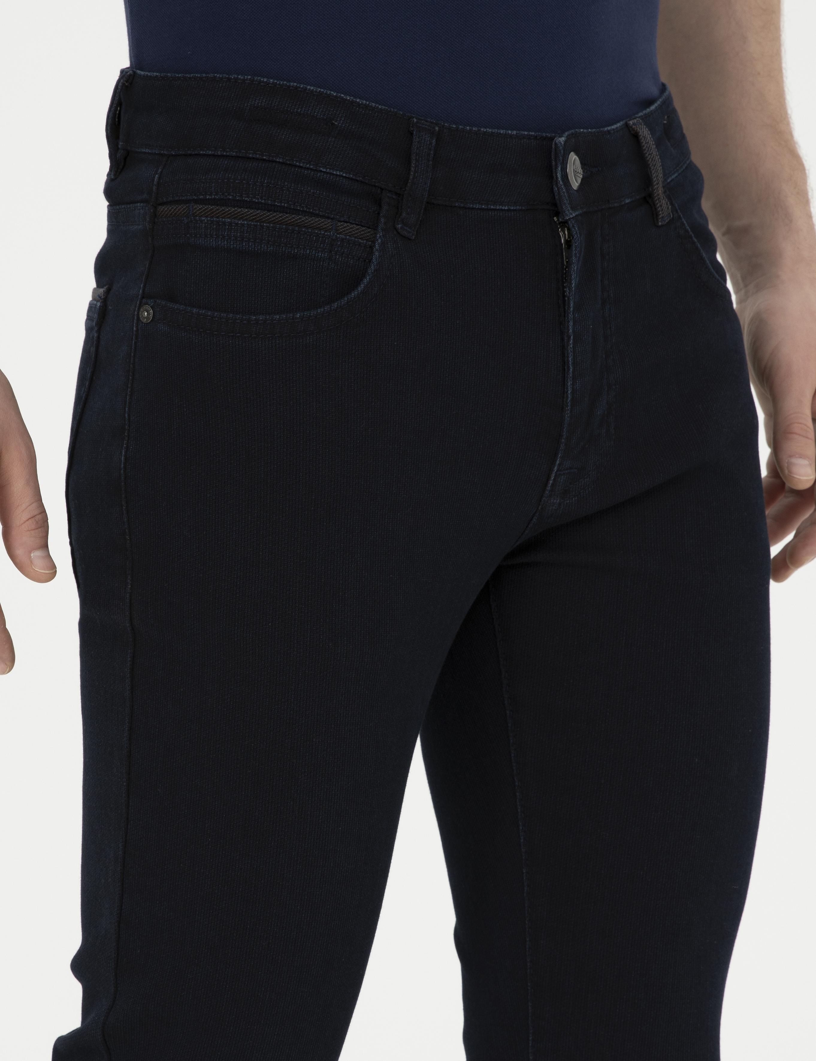 Koyu Lacivert Slim Fit Jean Pantolon