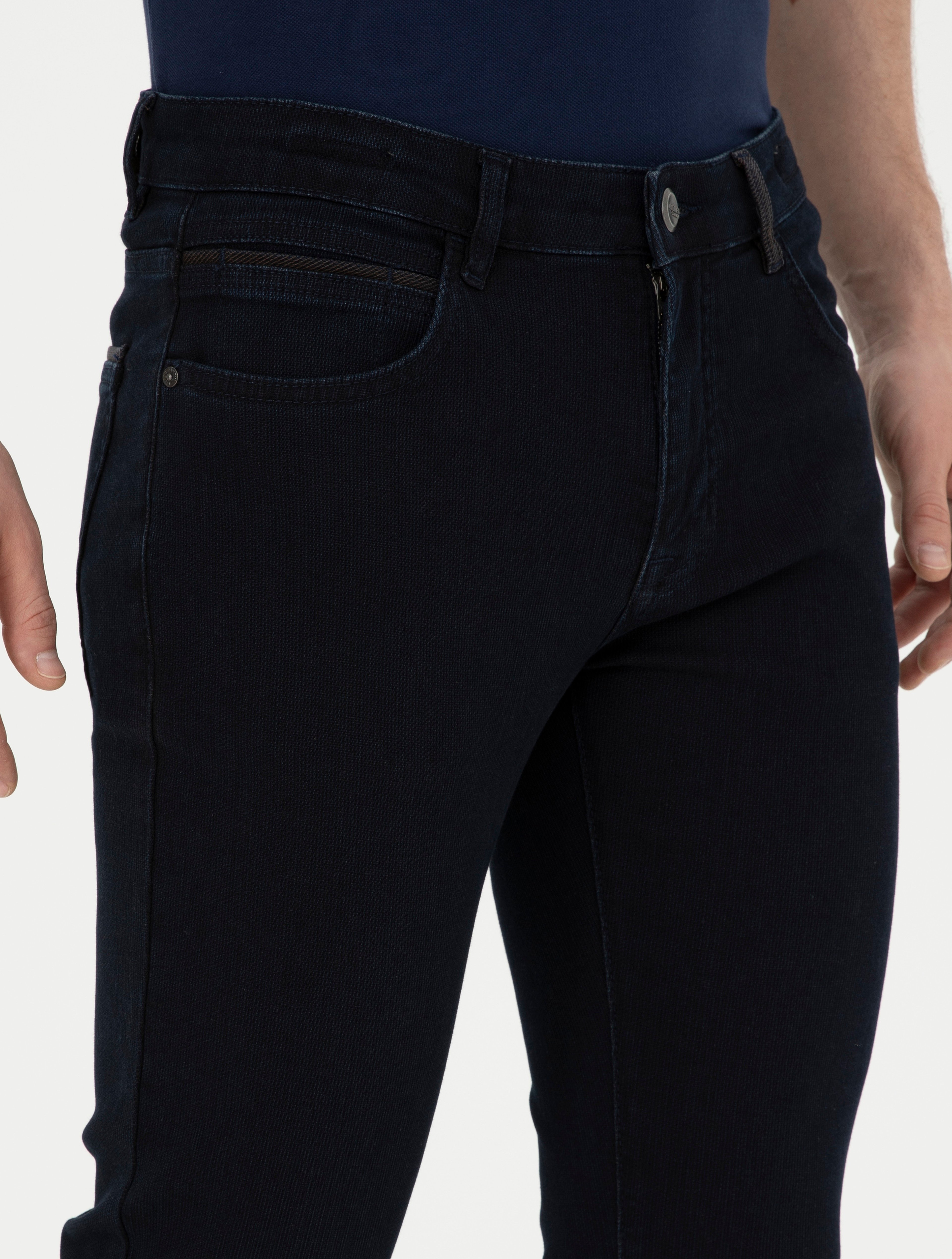 Koyu Lacivert Slim Fit Jean Pantolon - Image 5