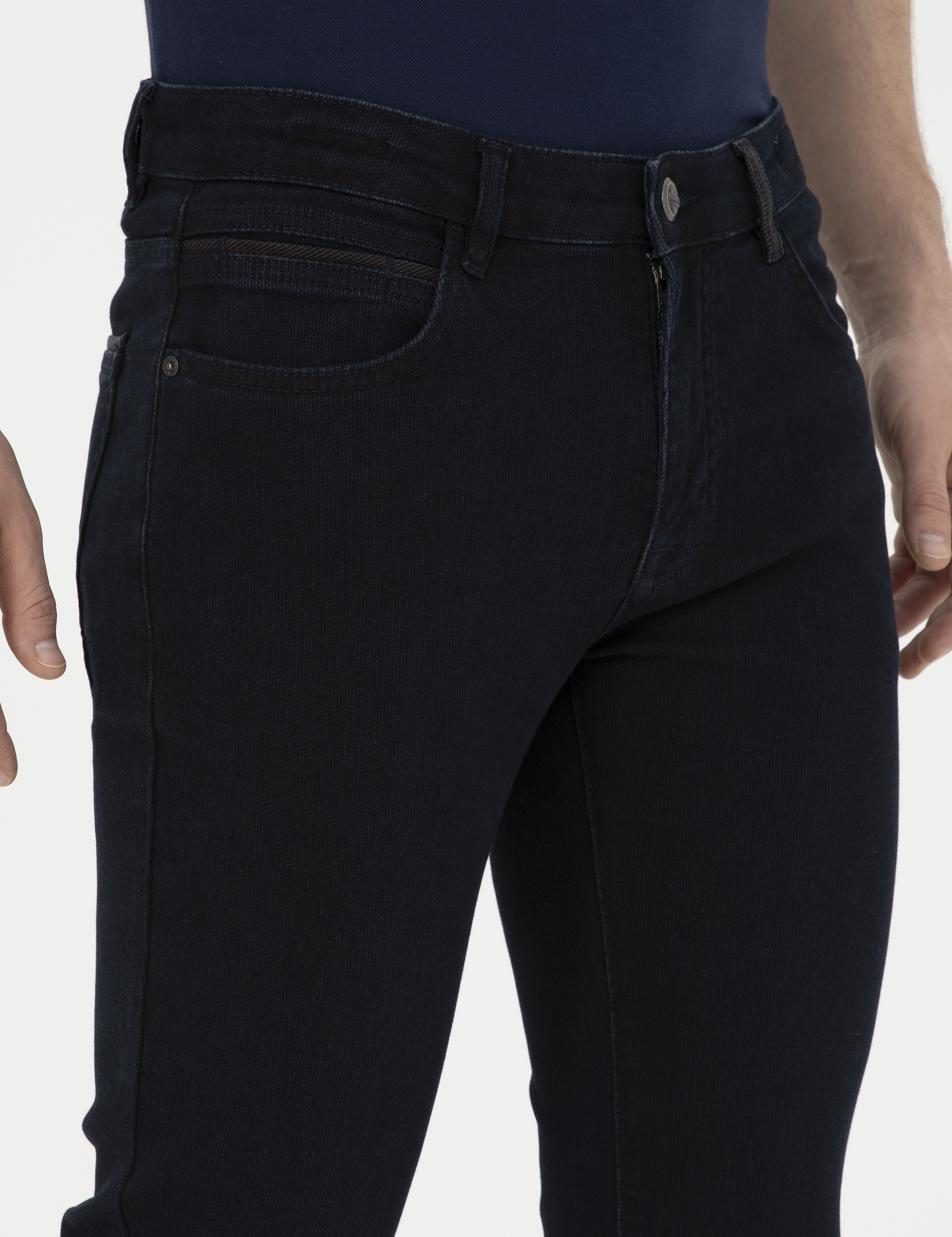 Koyu Lacivert Slim Fit Jean Pantolon