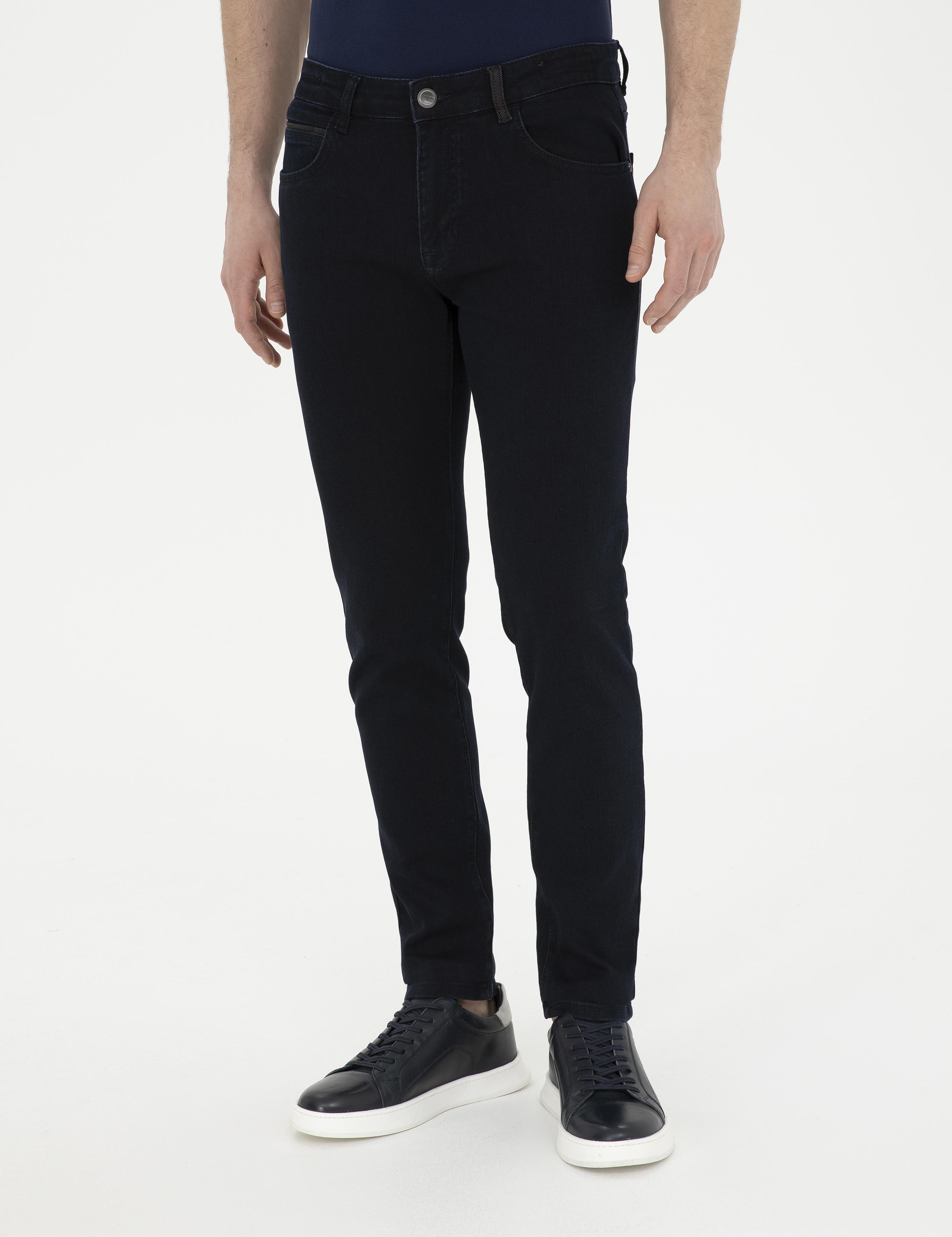 Koyu Lacivert Slim Fit Jean Pantolon