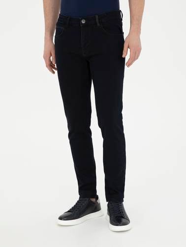 Koyu Lacivert Slim Fit Jean Pantolon