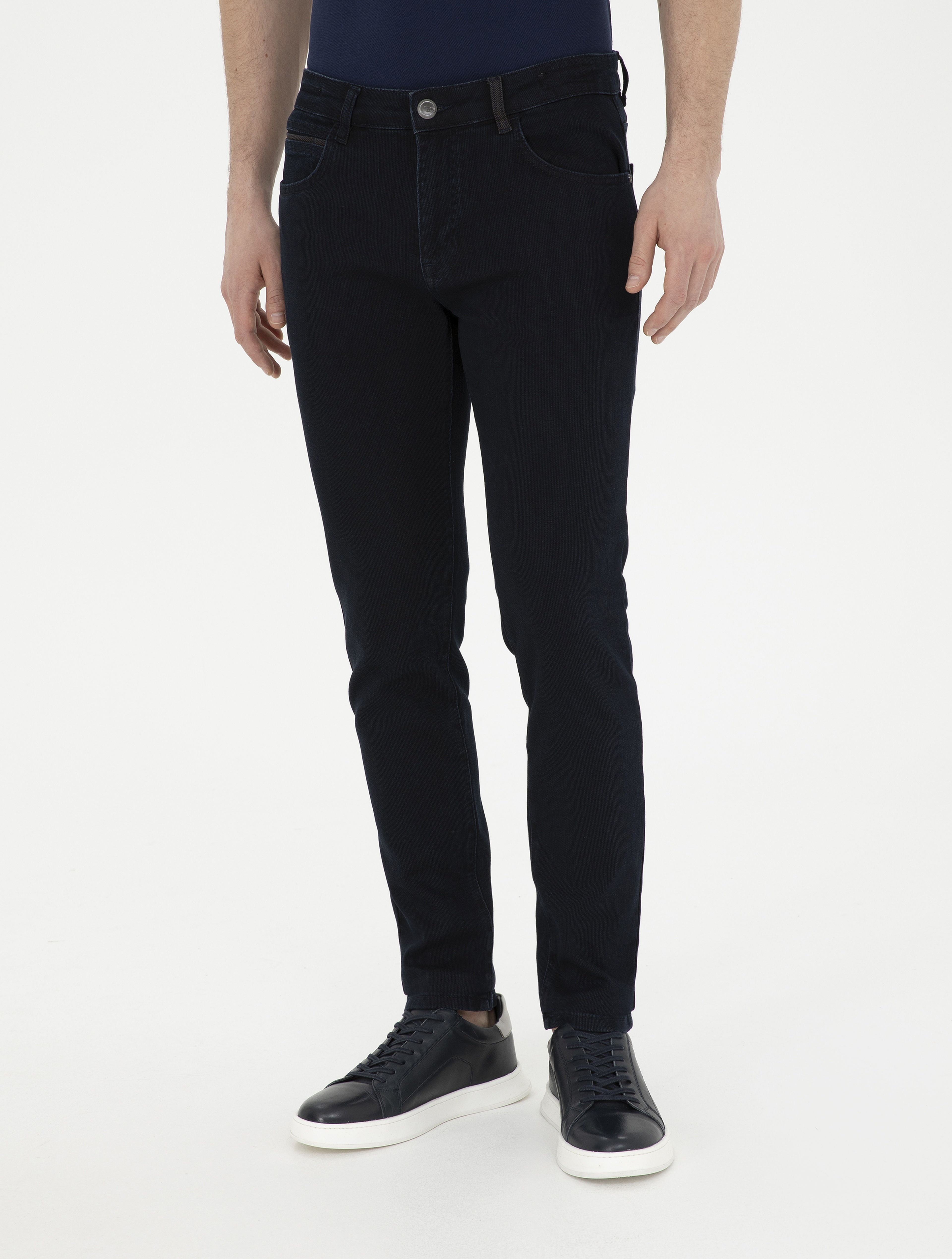 Koyu Lacivert Slim Fit Jean Pantolon - Image 2