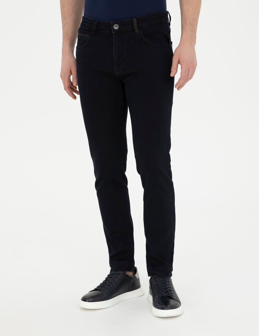 Koyu Lacivert Slim Fit Jean Pantolon