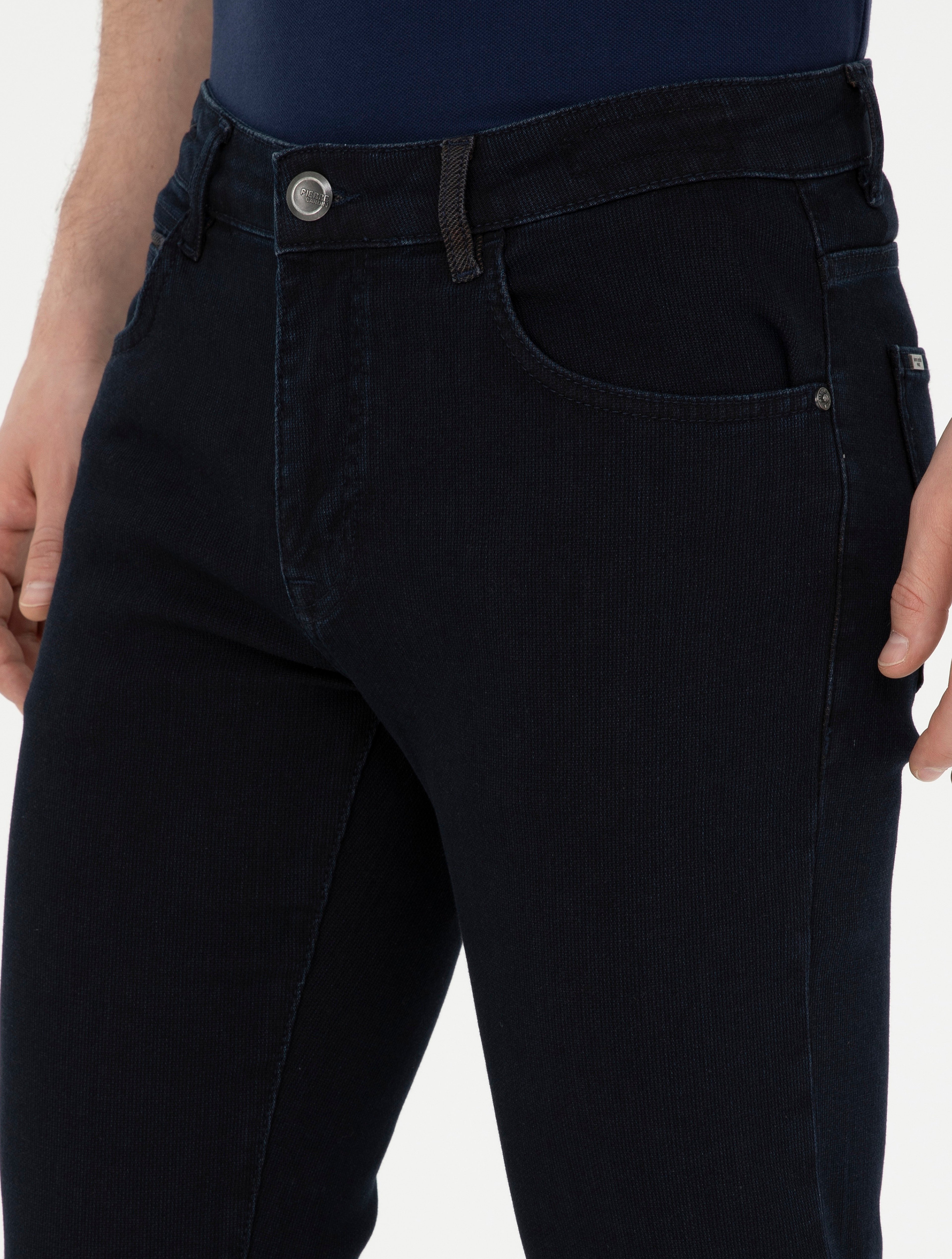 Koyu Lacivert Slim Fit Jean Pantolon - Image 6
