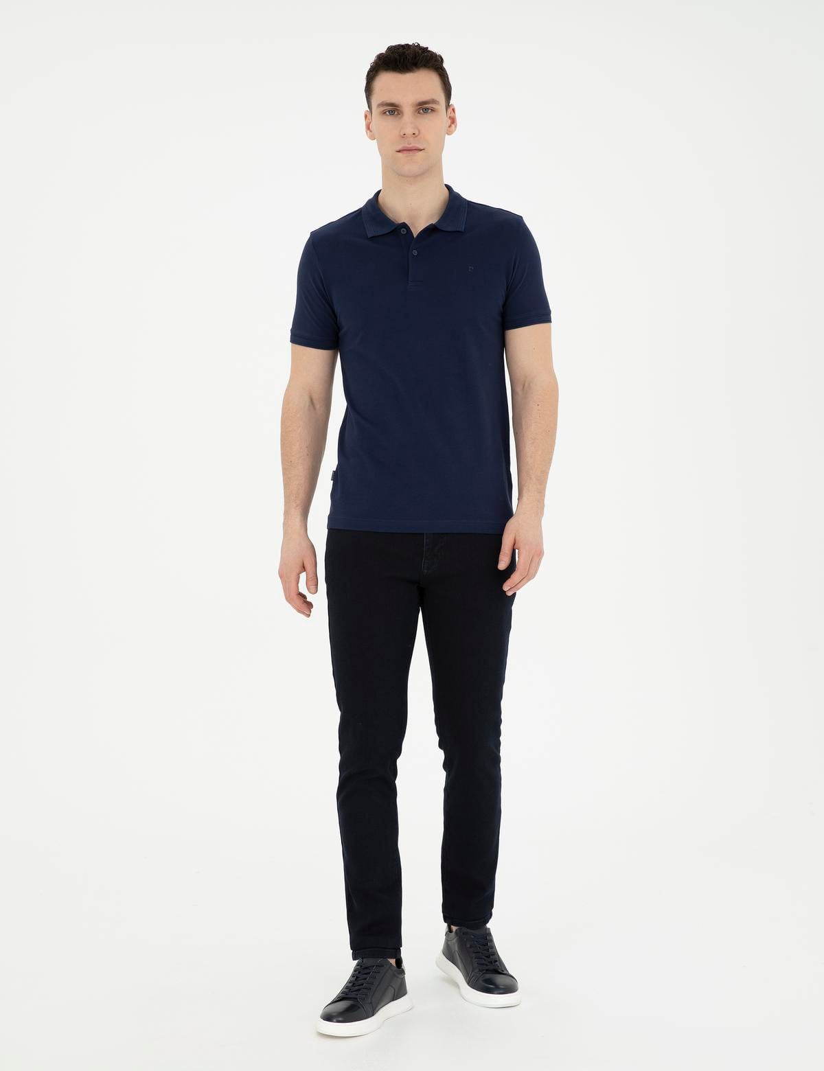 Koyu Lacivert Slim Fit Jean Pantolon