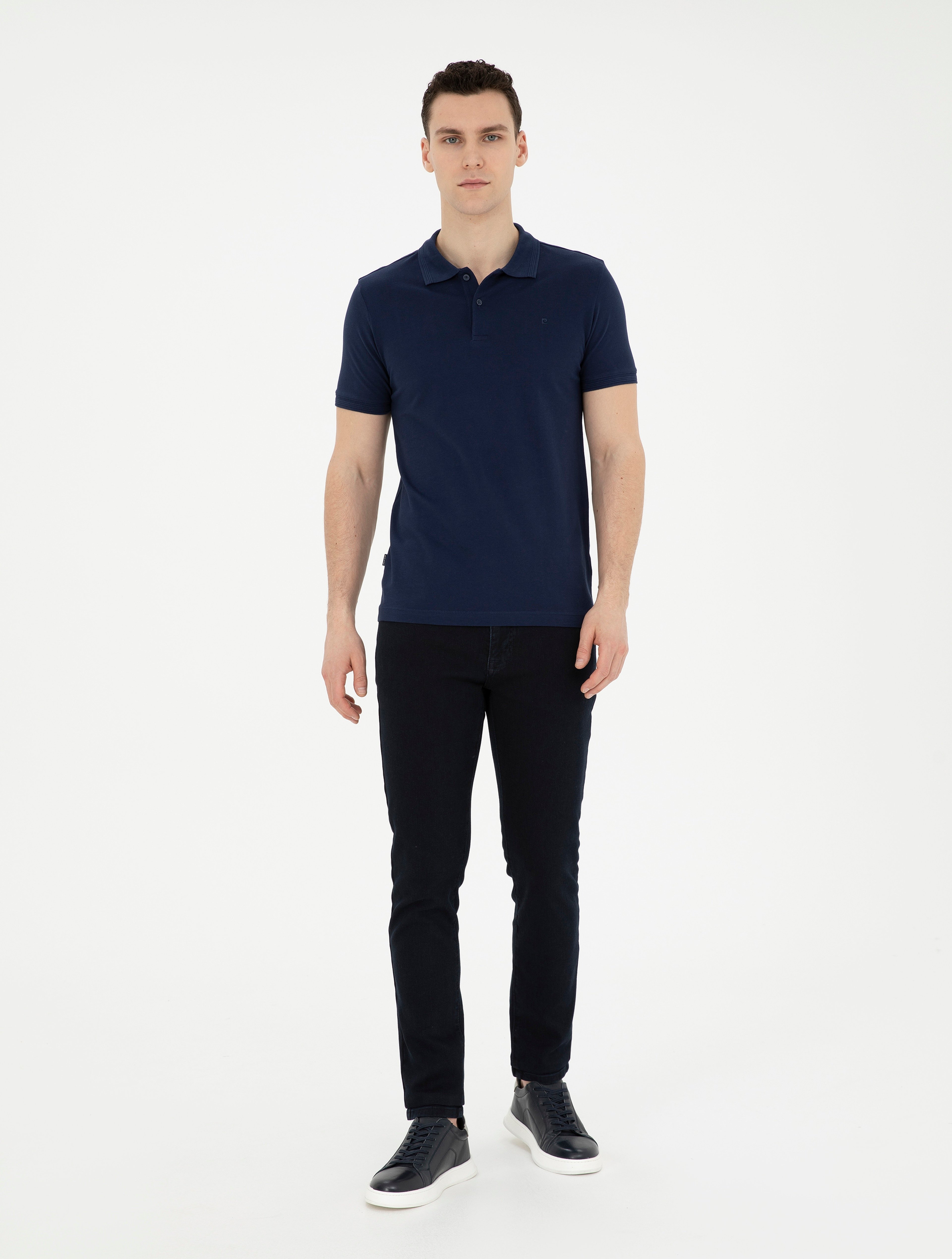 Koyu Lacivert Slim Fit Jean Pantolon - Image 1