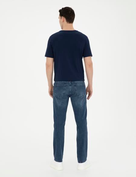 Lacivert Straight Fit Jean Pantolon - 50285115078