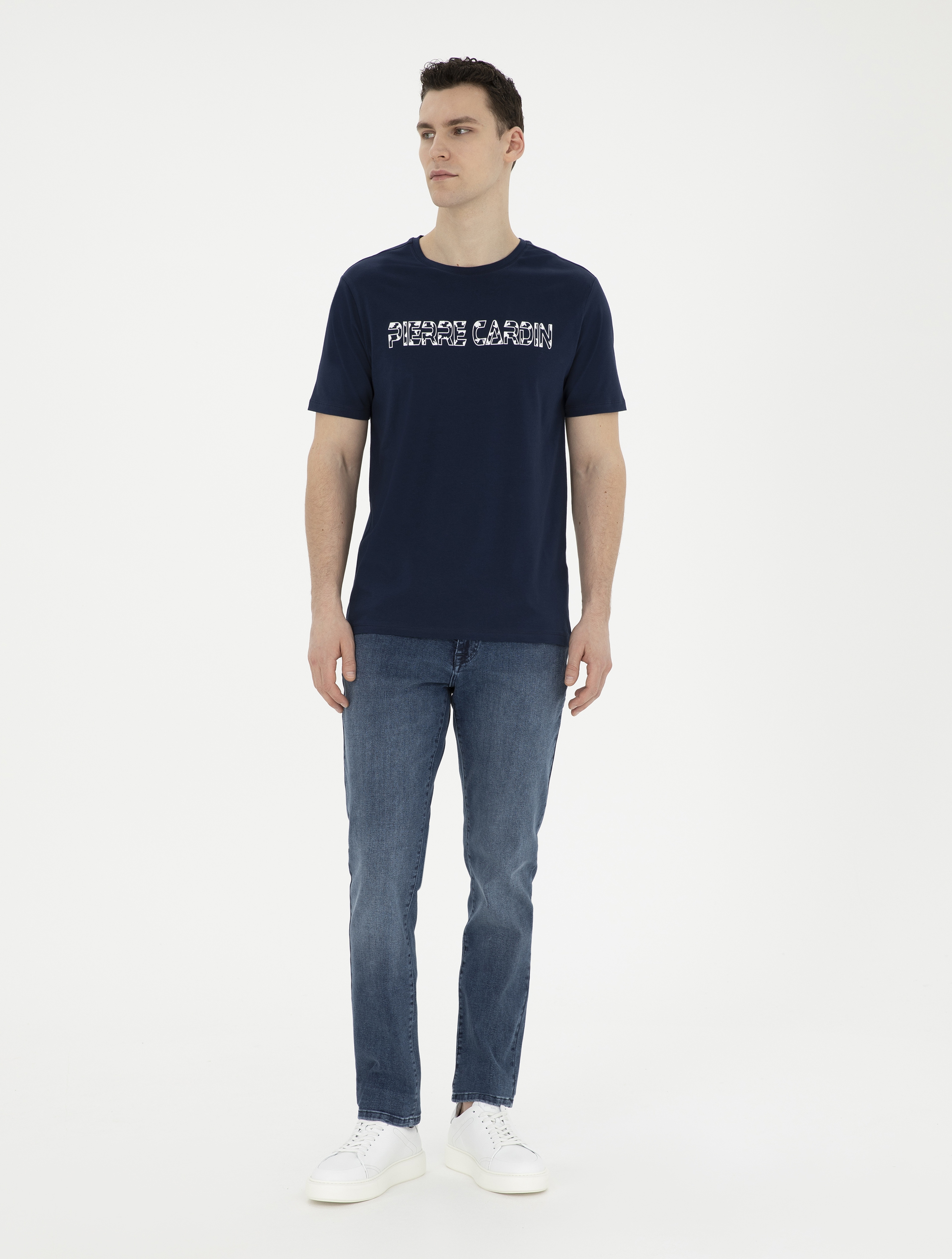 Lacivert Straight Fit Jean Pantolon - Image 3