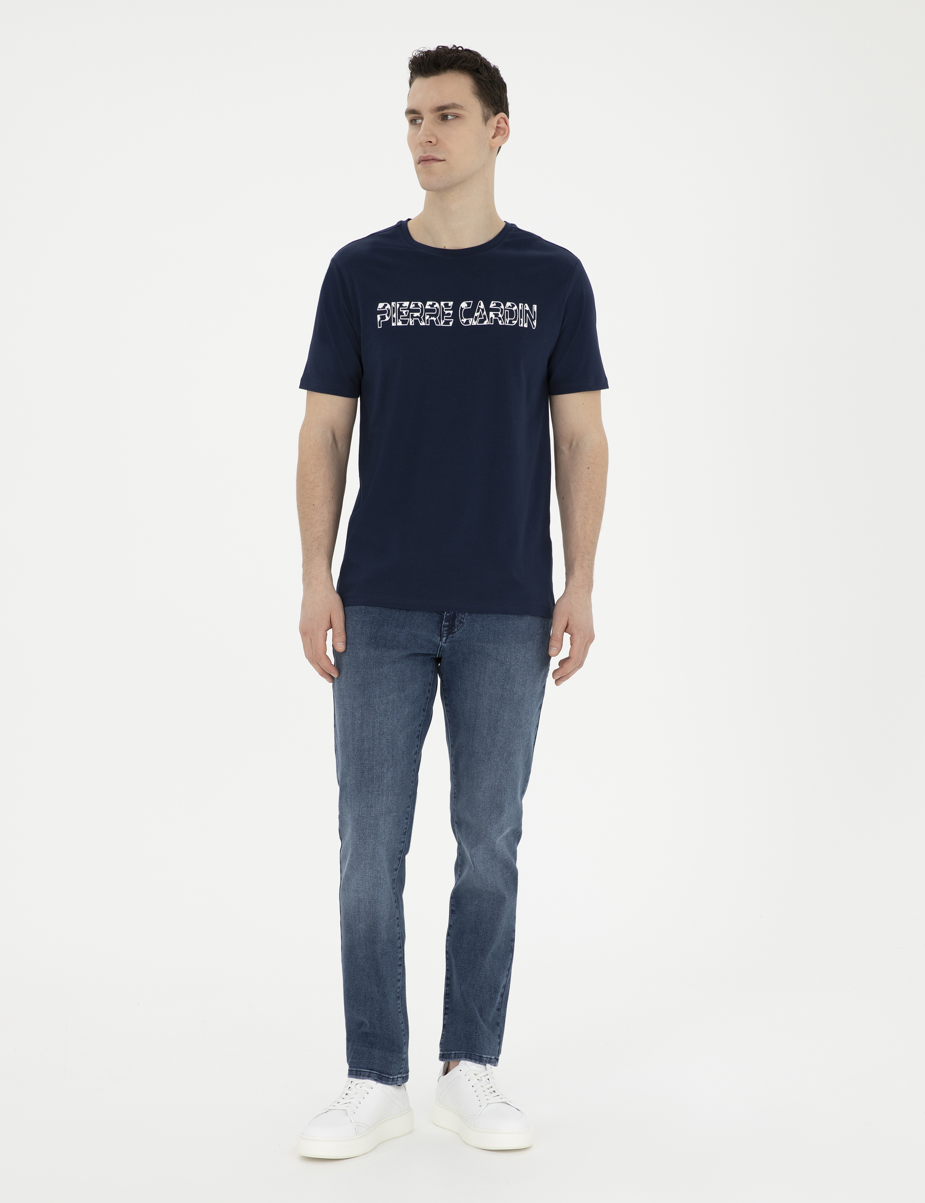 Lacivert Straight Fit Jean Pantolon
