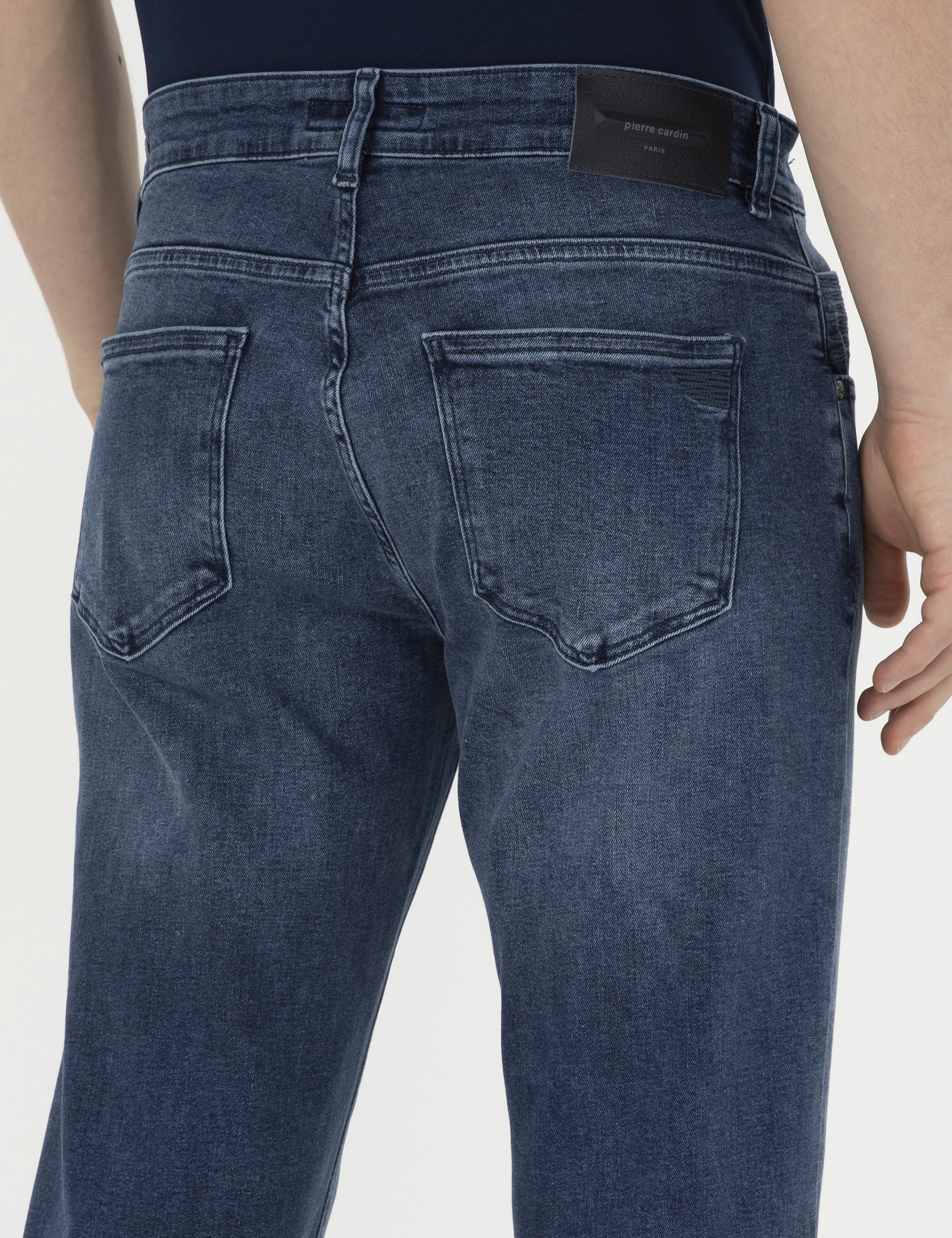 Lacivert Straight Fit Jean Pantolon