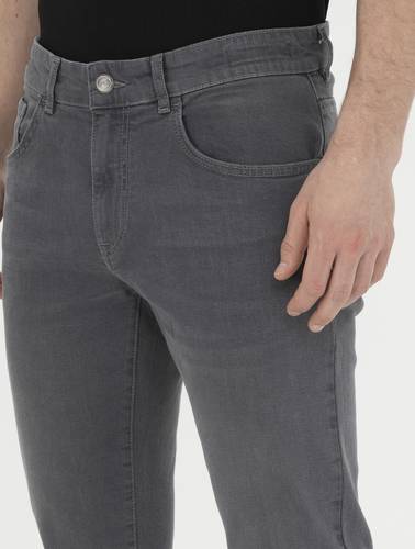 Gri Slim Fit Jean Pantolon