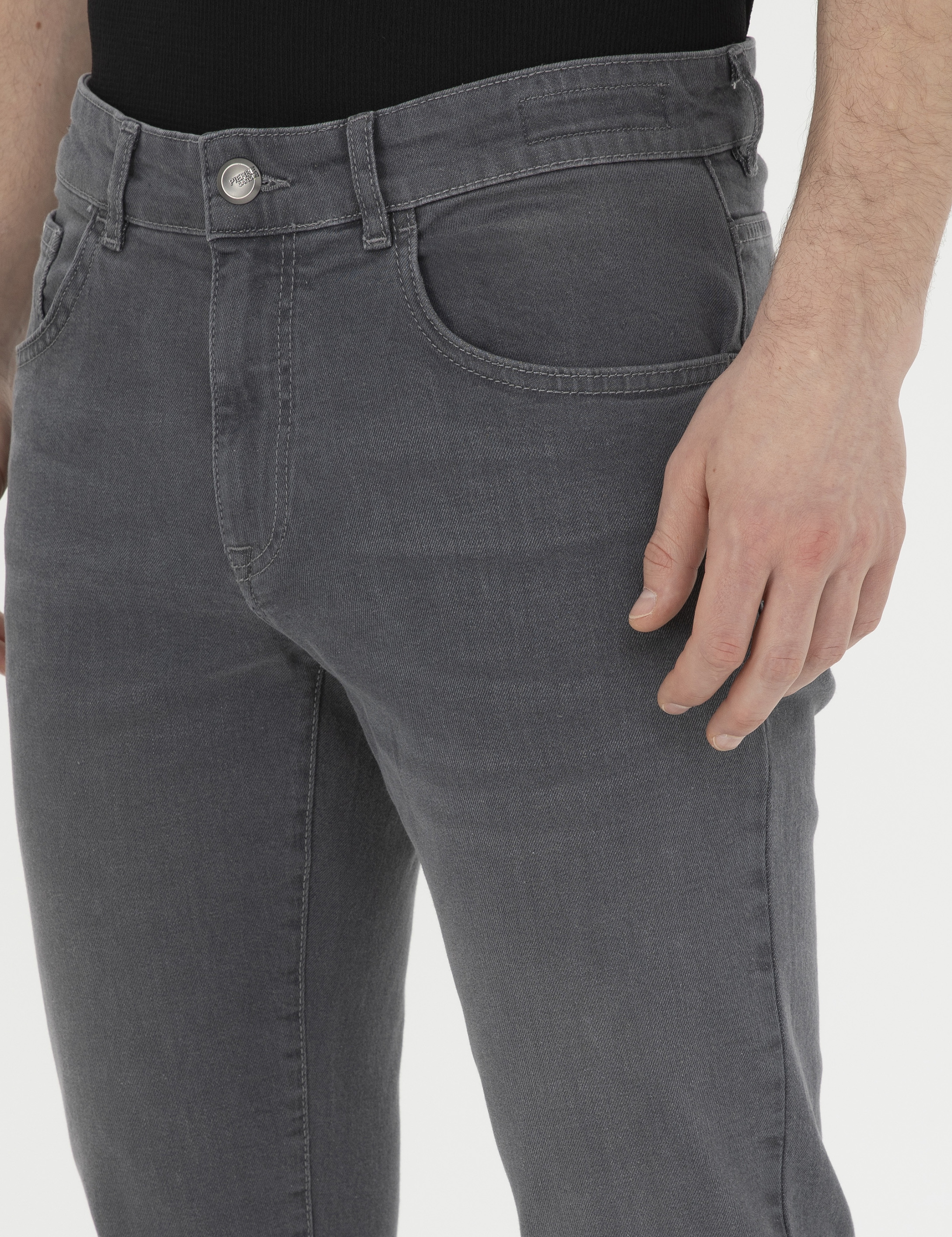 Gri Slim Fit Jean Pantolon
