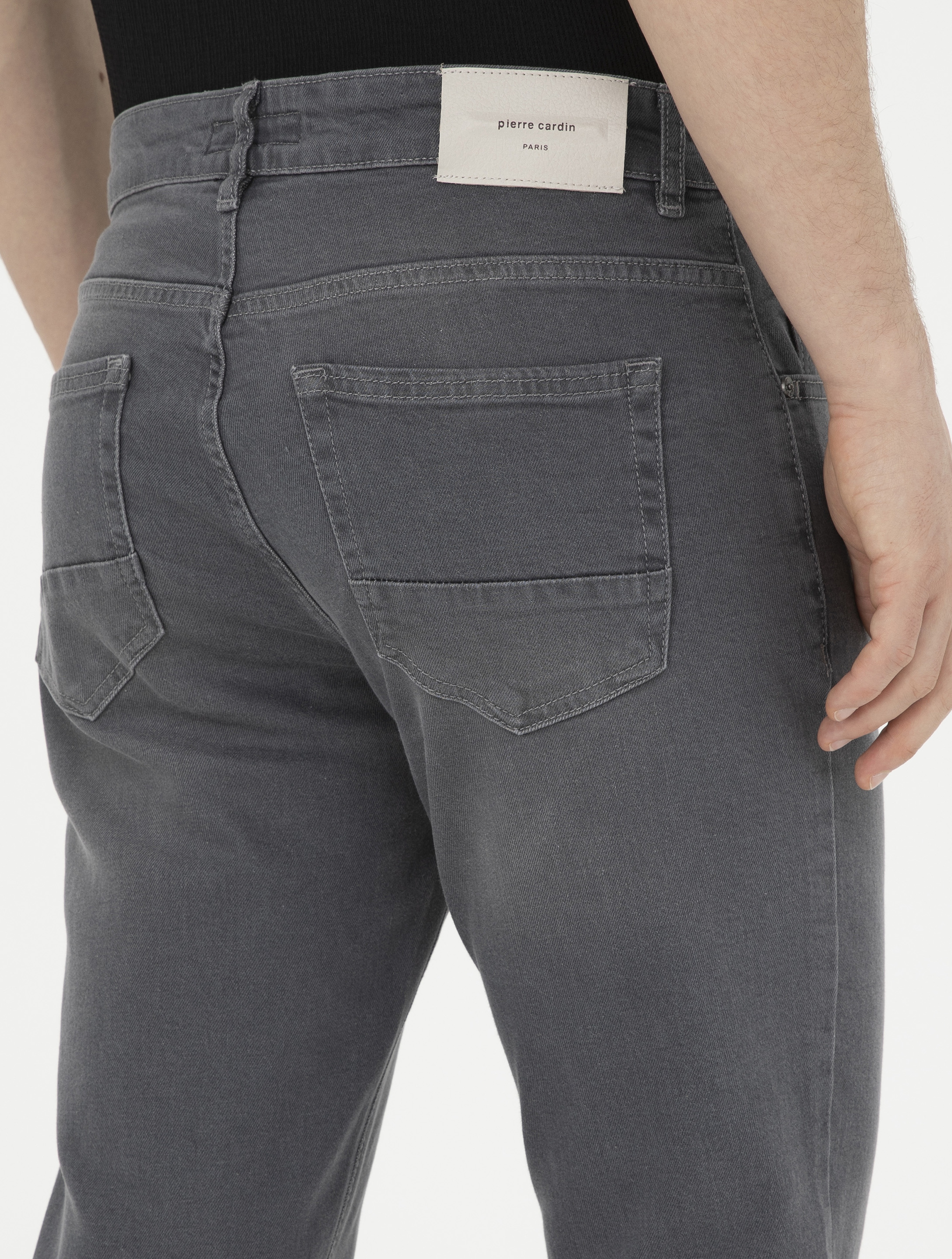Gri Slim Fit Jean Pantolon - Image 7