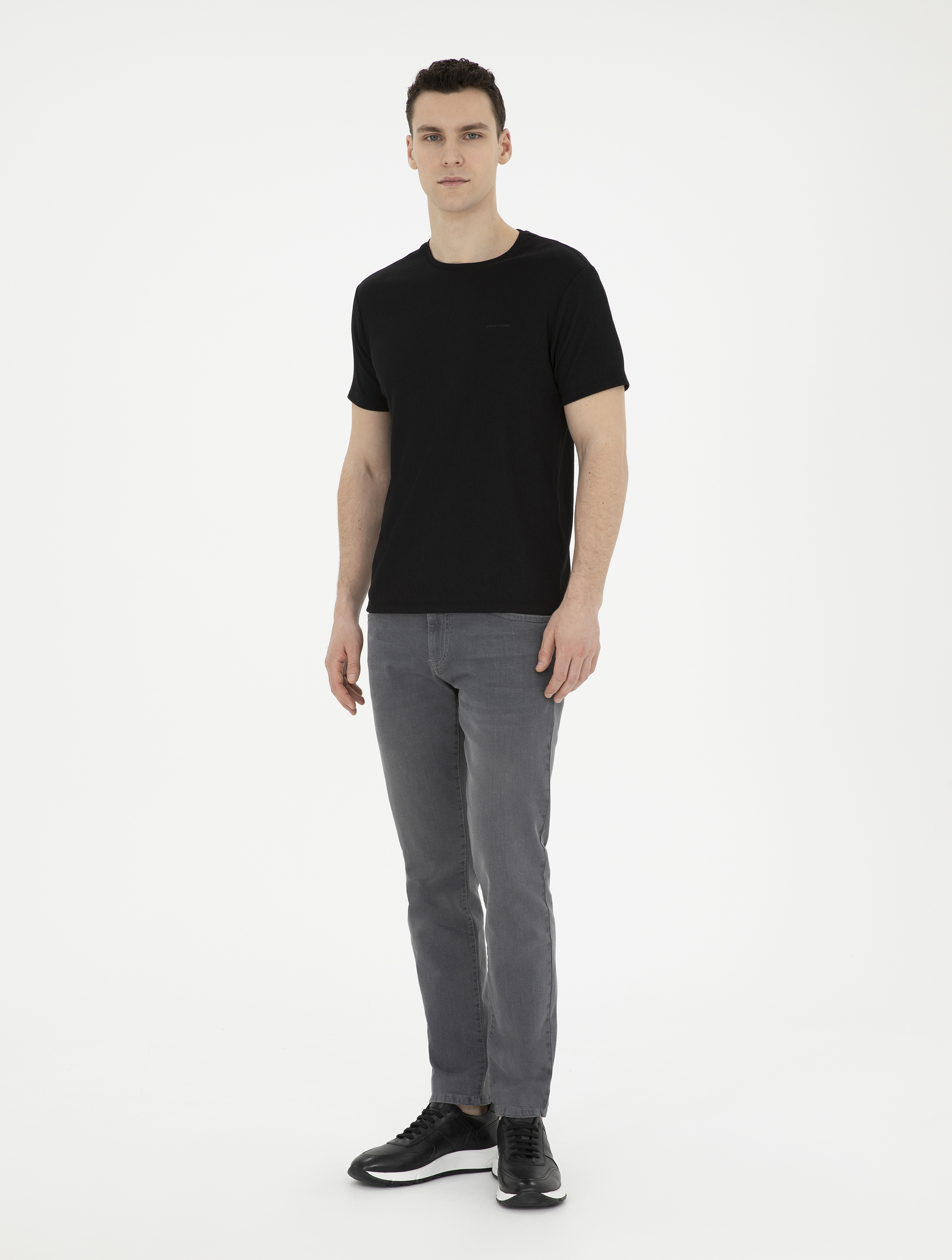 Gri Slim Fit Jean Pantolon - Image 3