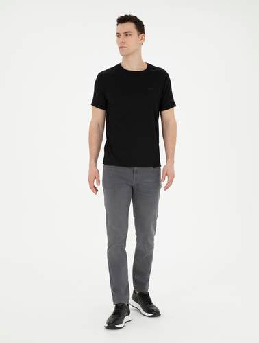Gri Slim Fit Jean Pantolon