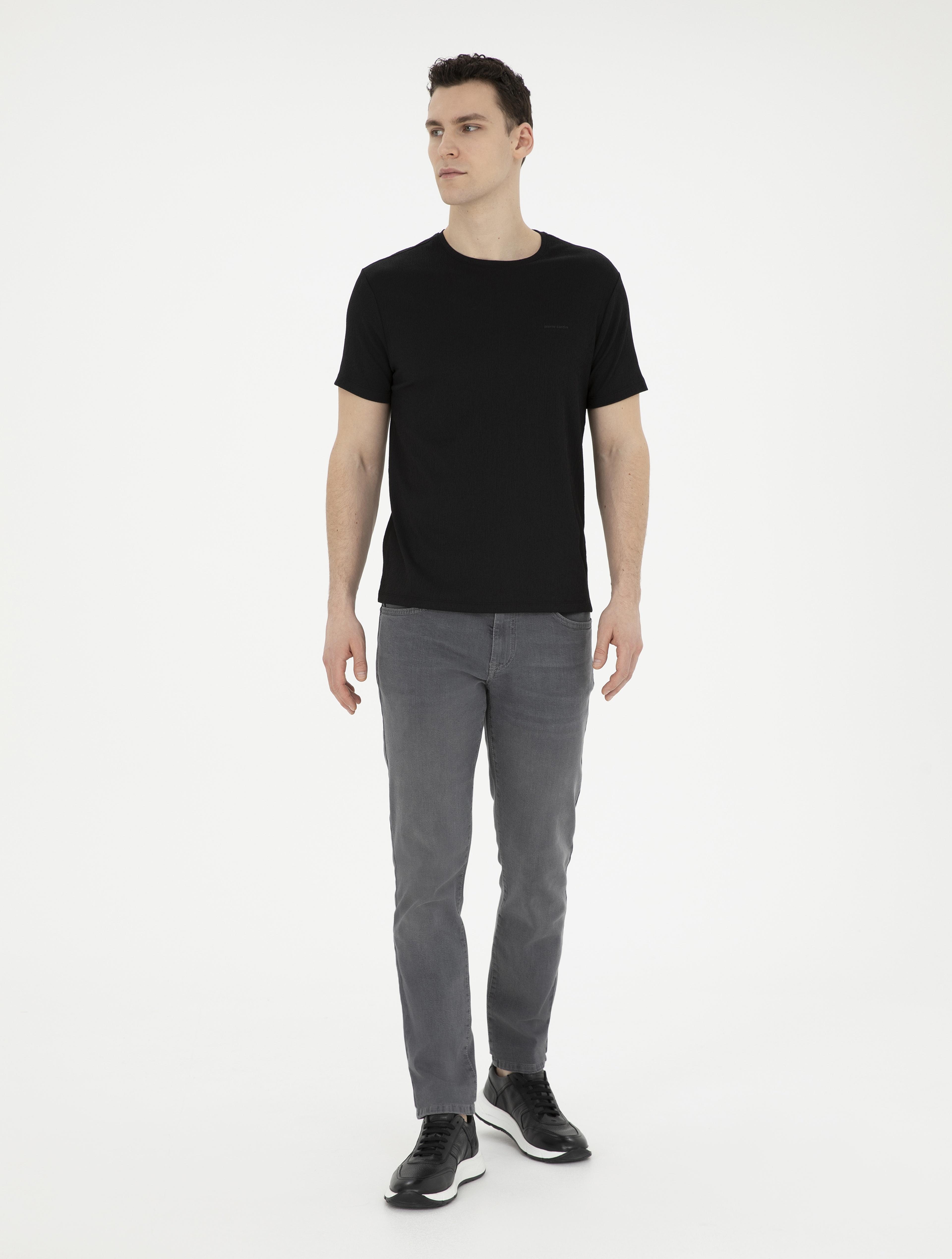 Gri Slim Fit Jean Pantolon - Image 1