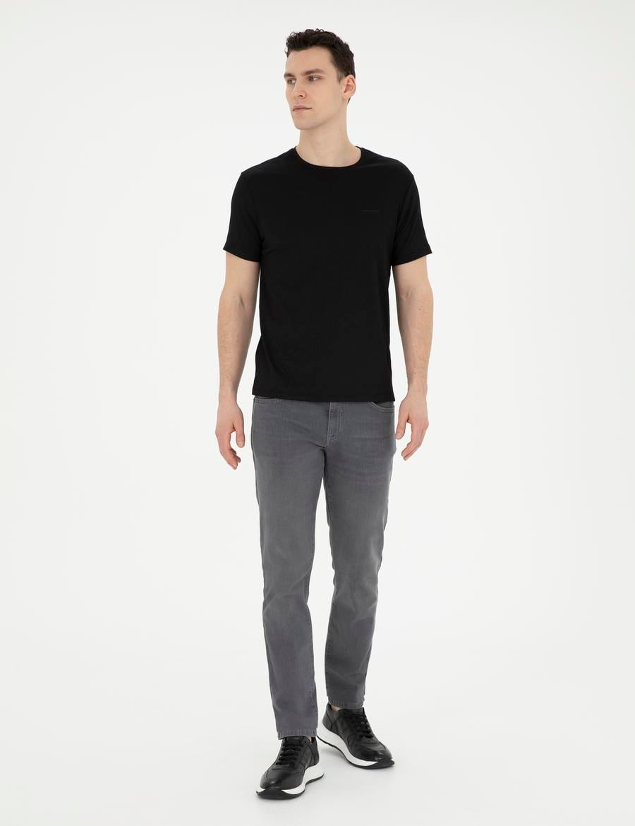 Gri Slim Fit Jean Pantolon