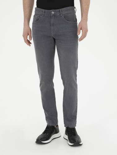 Gri Slim Fit Jean Pantolon