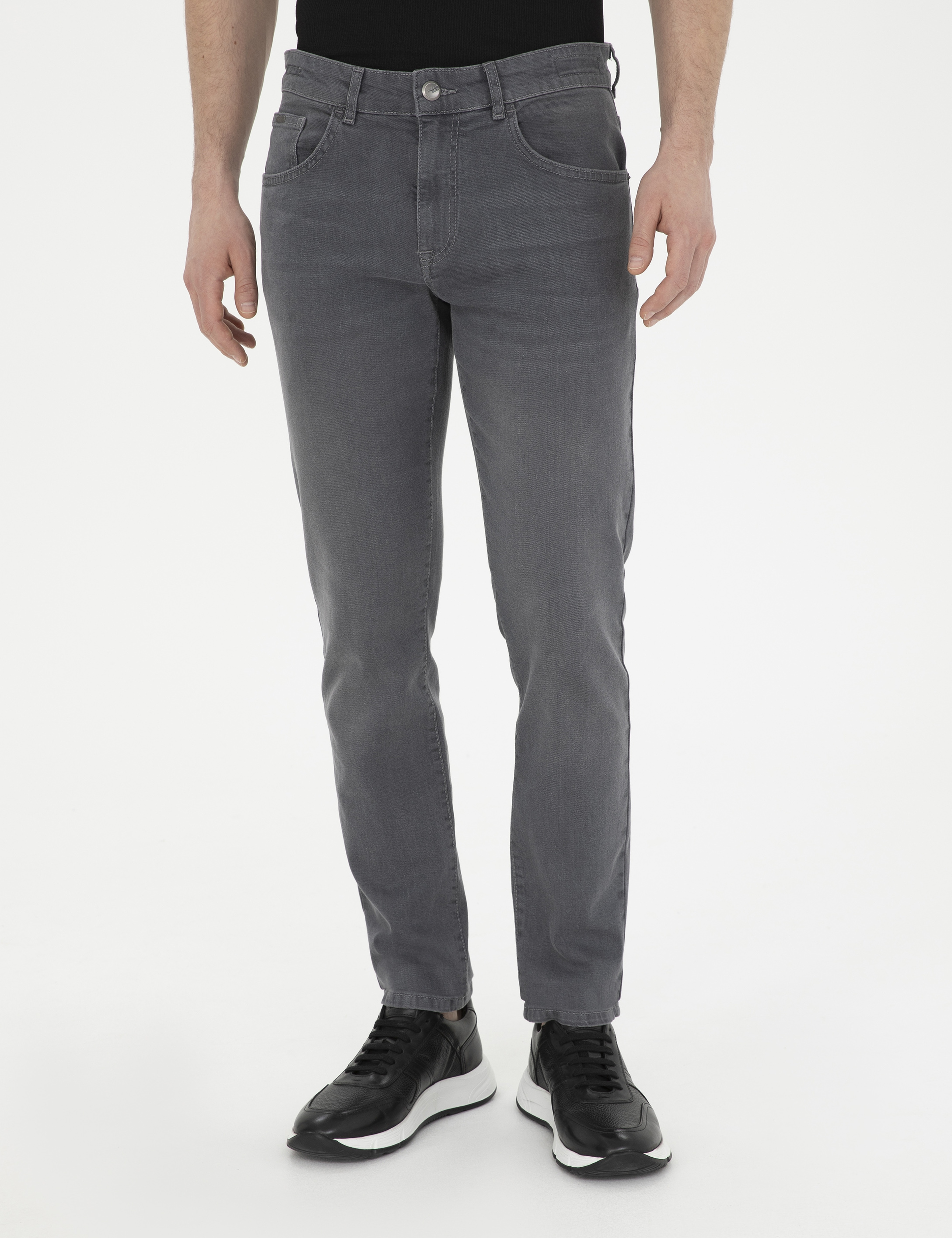 Gri Slim Fit Jean Pantolon