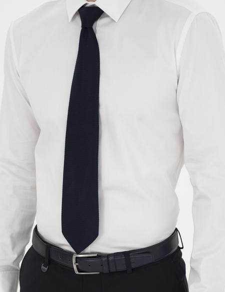 Beyaz Slim Fit Uzun Kollu Basic Gömlek - 50286103001