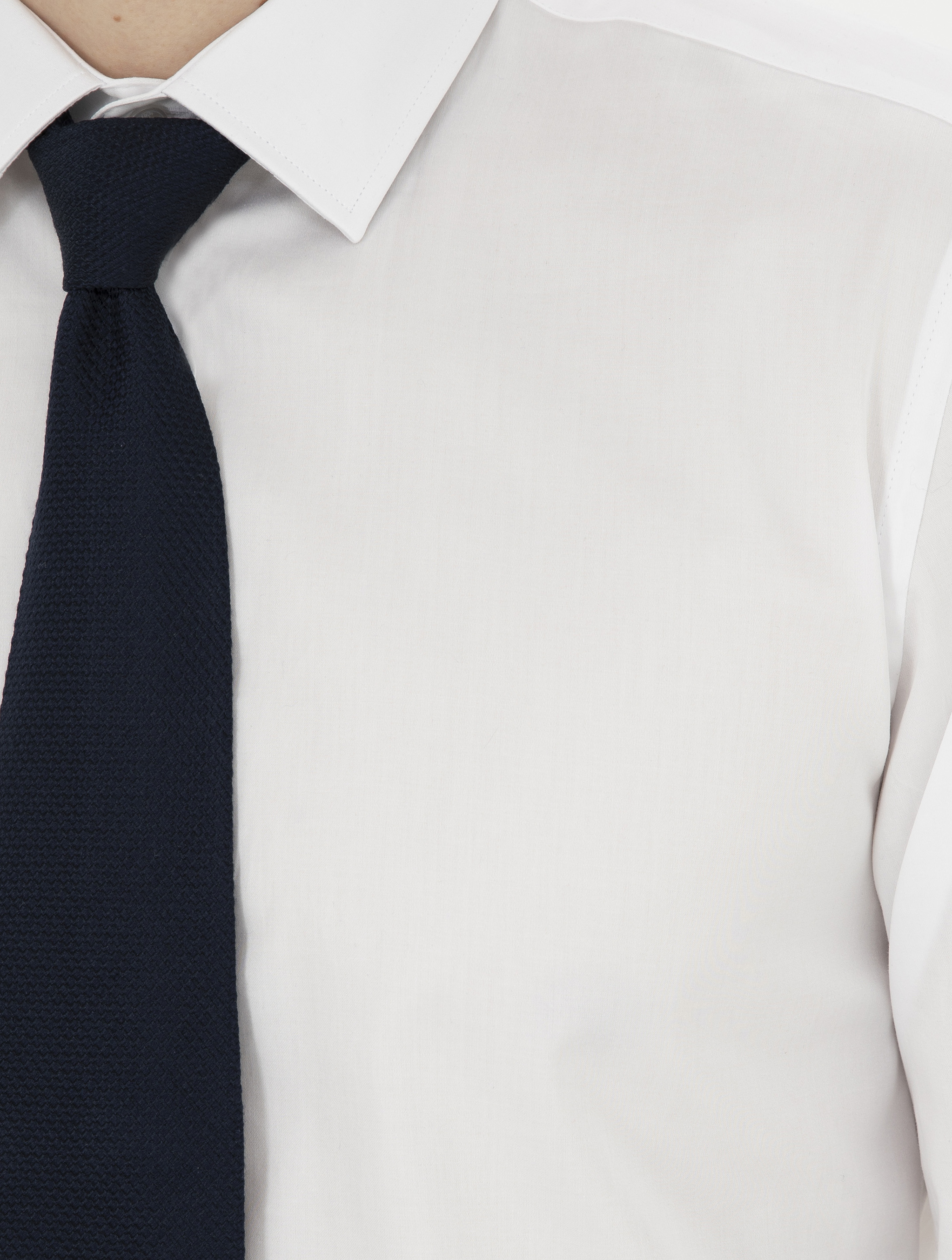Beyaz Slim Fit Uzun Kollu Basic Gömlek - Image 7