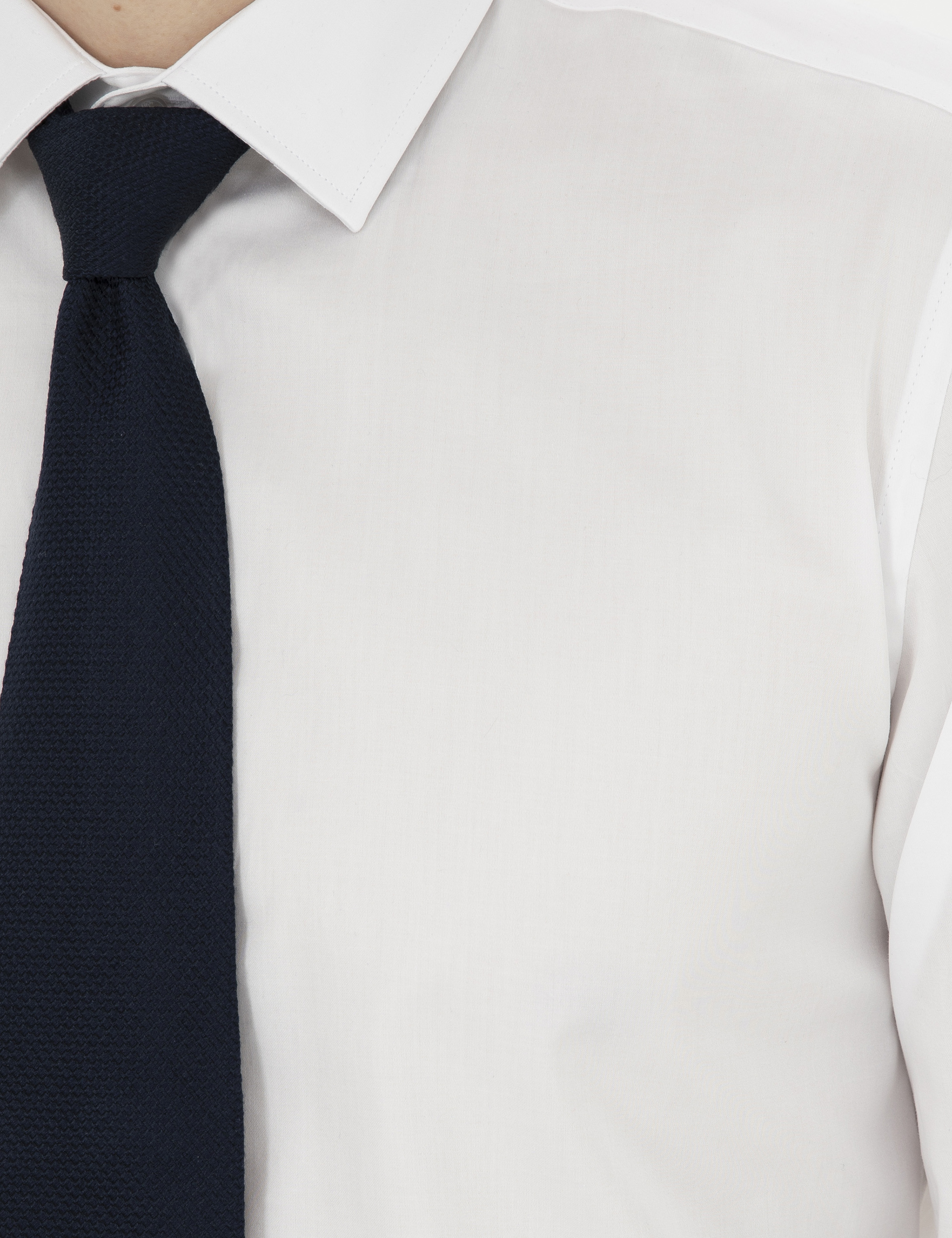 Beyaz Slim Fit Uzun Kollu Basic Gömlek