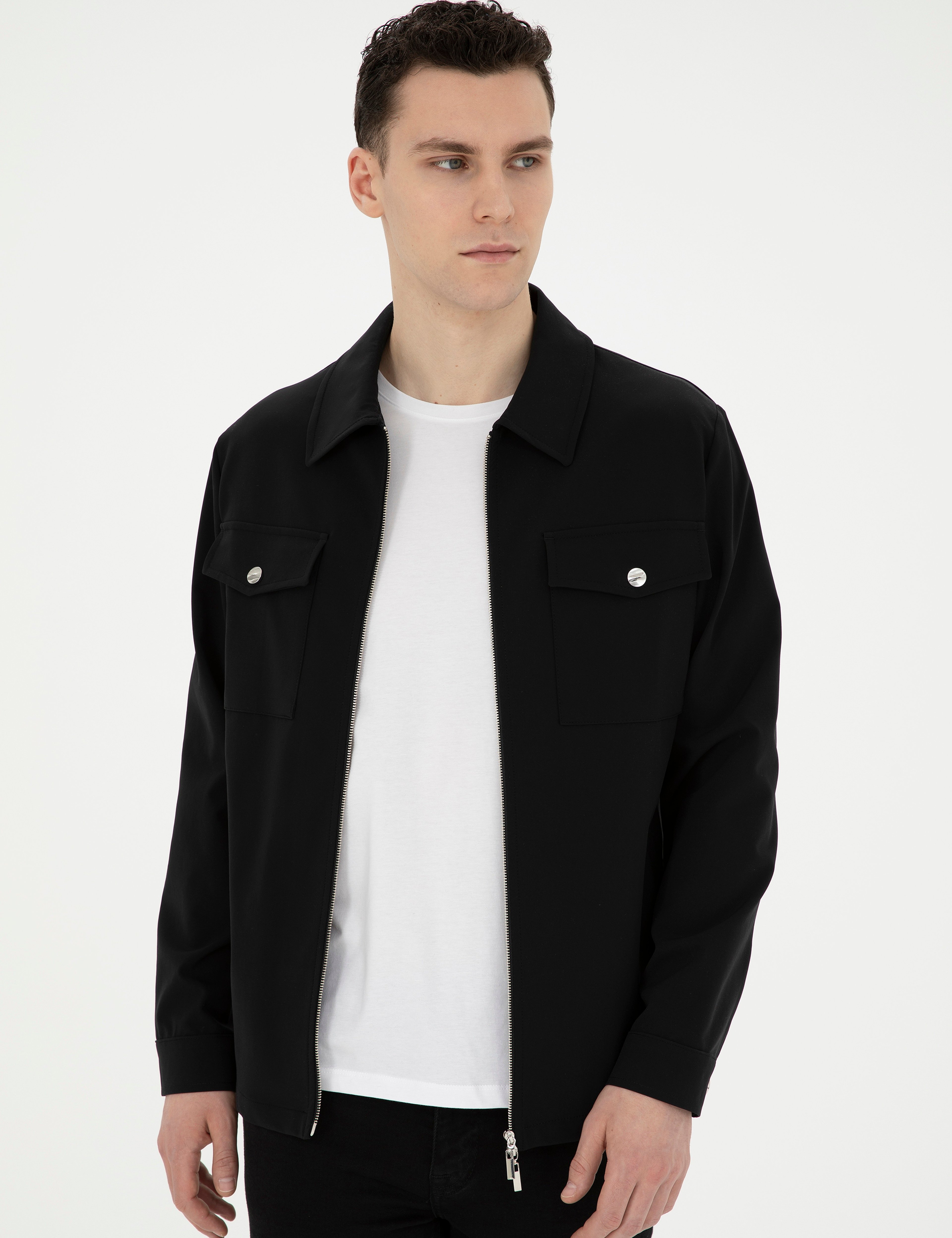 Siyah Regular Fit Ceket