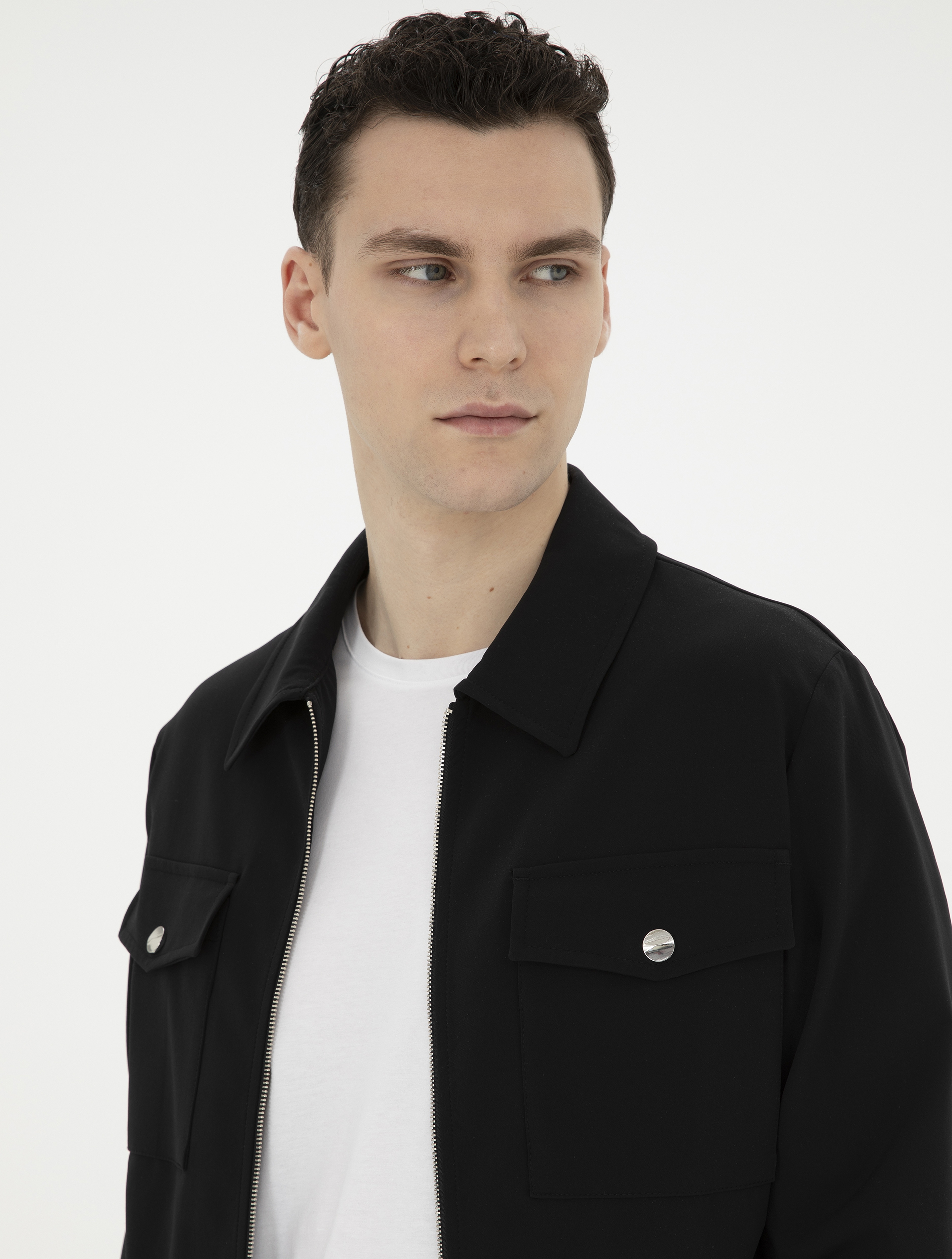 Siyah Regular Fit Ceket - Image 2